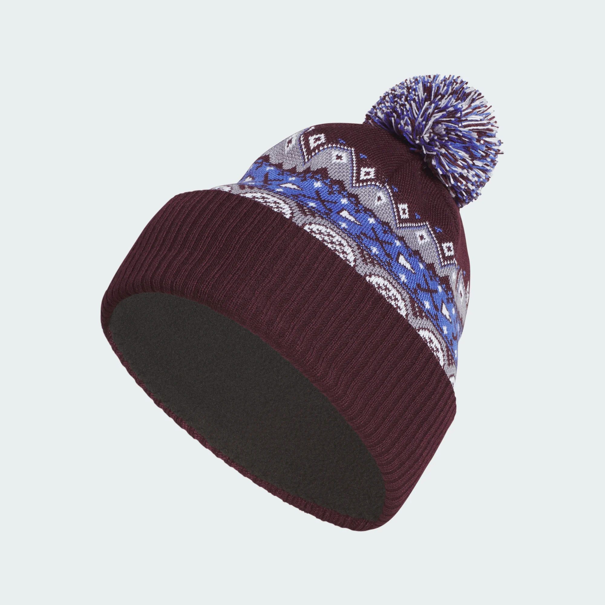 adidas Sportswear Beanie Adidas Golf Pom Beanie Climawarm Bordeaux-Blau-Grau OSFM