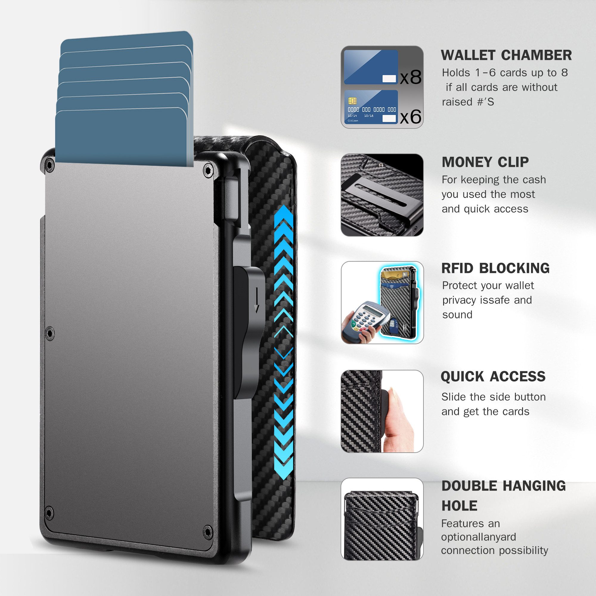 ibettertec Geldbörse Slim Wallet, Portemonnaie klein, günstig online kaufen