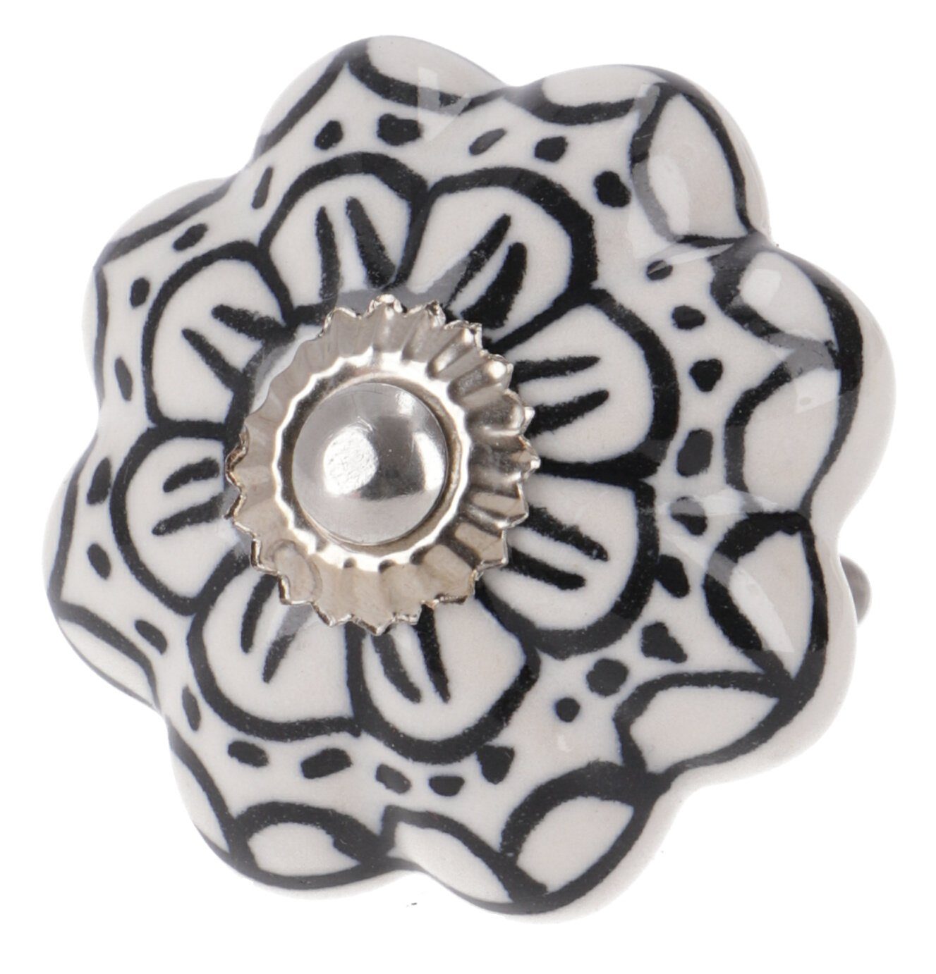 Möbelknopf Möbelknopf Rose aus Keramik, Möbelknauf..