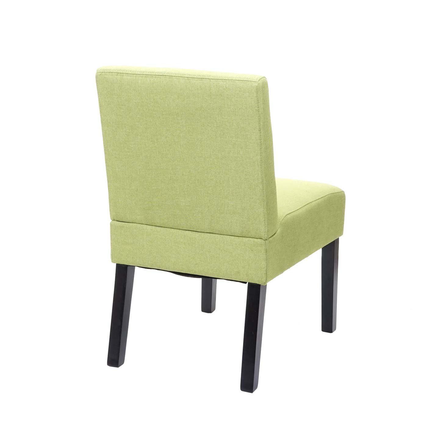 MCW Esszimmerstuhl MCW-F61-2 (Set, Abgerundete Rückenfläche, grün 2 2er-Set, lange St), Sitz- | Extra und grün Sitzfläche