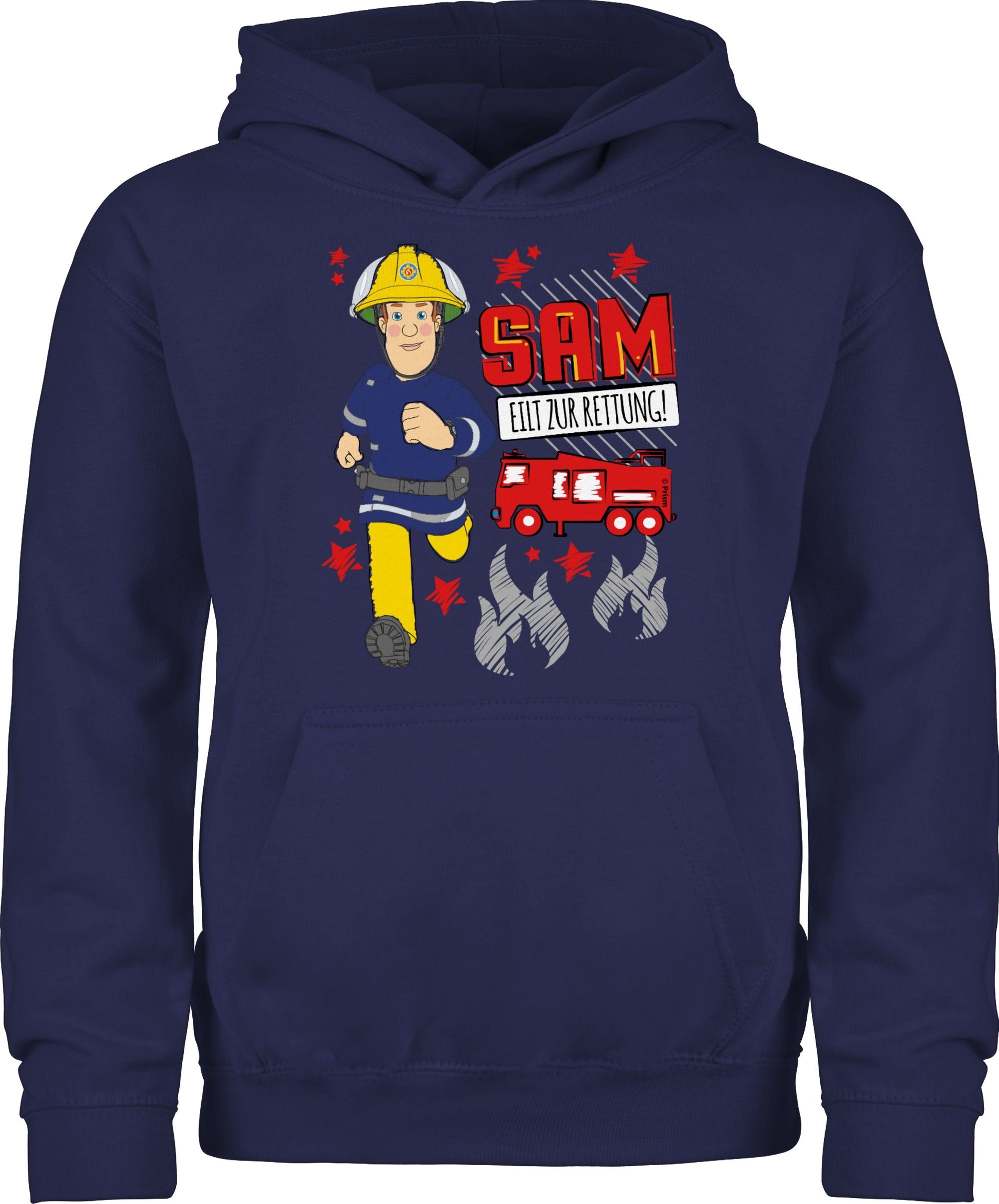 Shirtracer Hoodie Sam eilt zur Rettung Feuerwehrmann Sam Mädchen