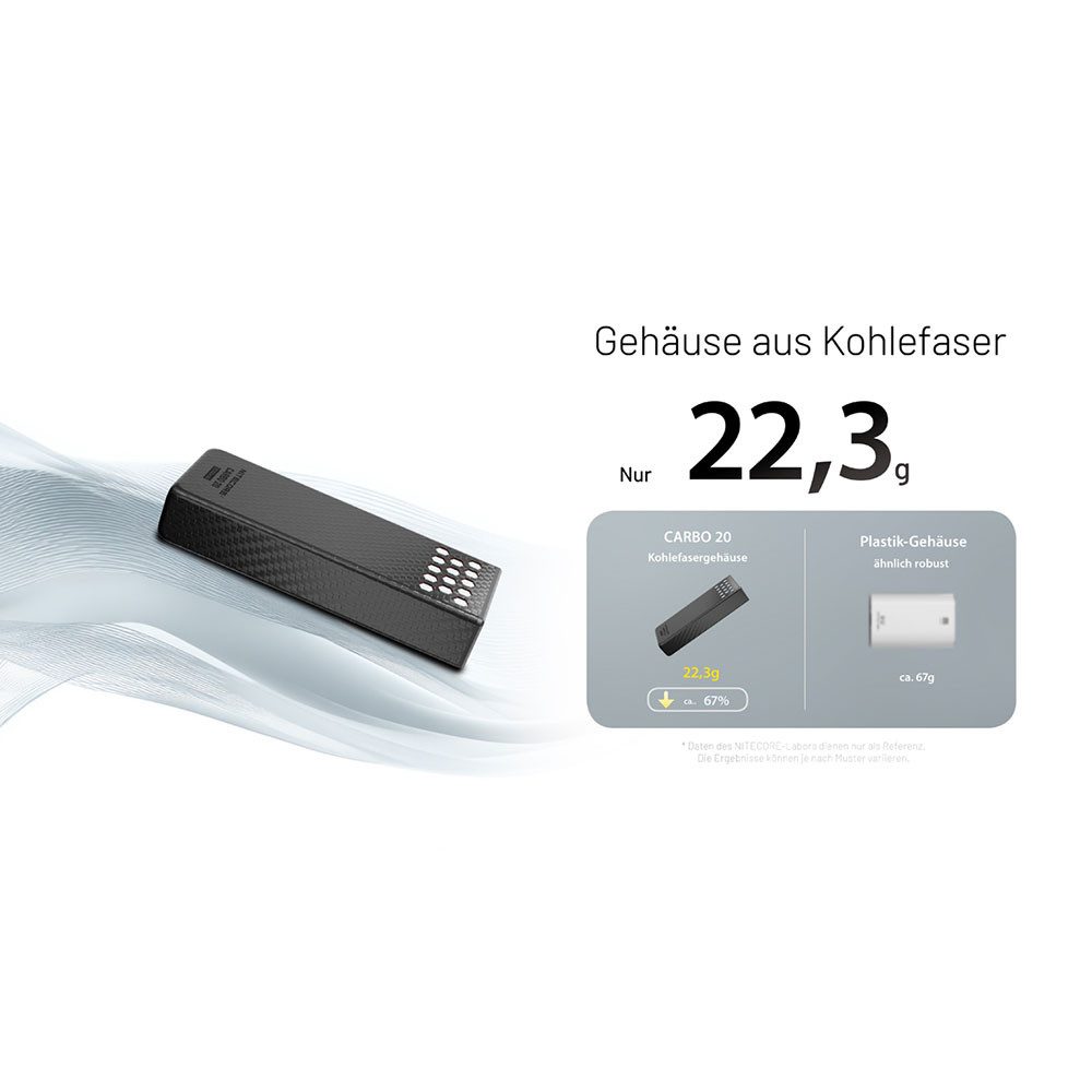 Nitecore Carbo20 Powerbank 20000mAh - Orange Fast Charge Powerbank 20000 mAh (3,88 V, 1 St), Passthrough-fähig, wasserdicht – Bild 5 von 5