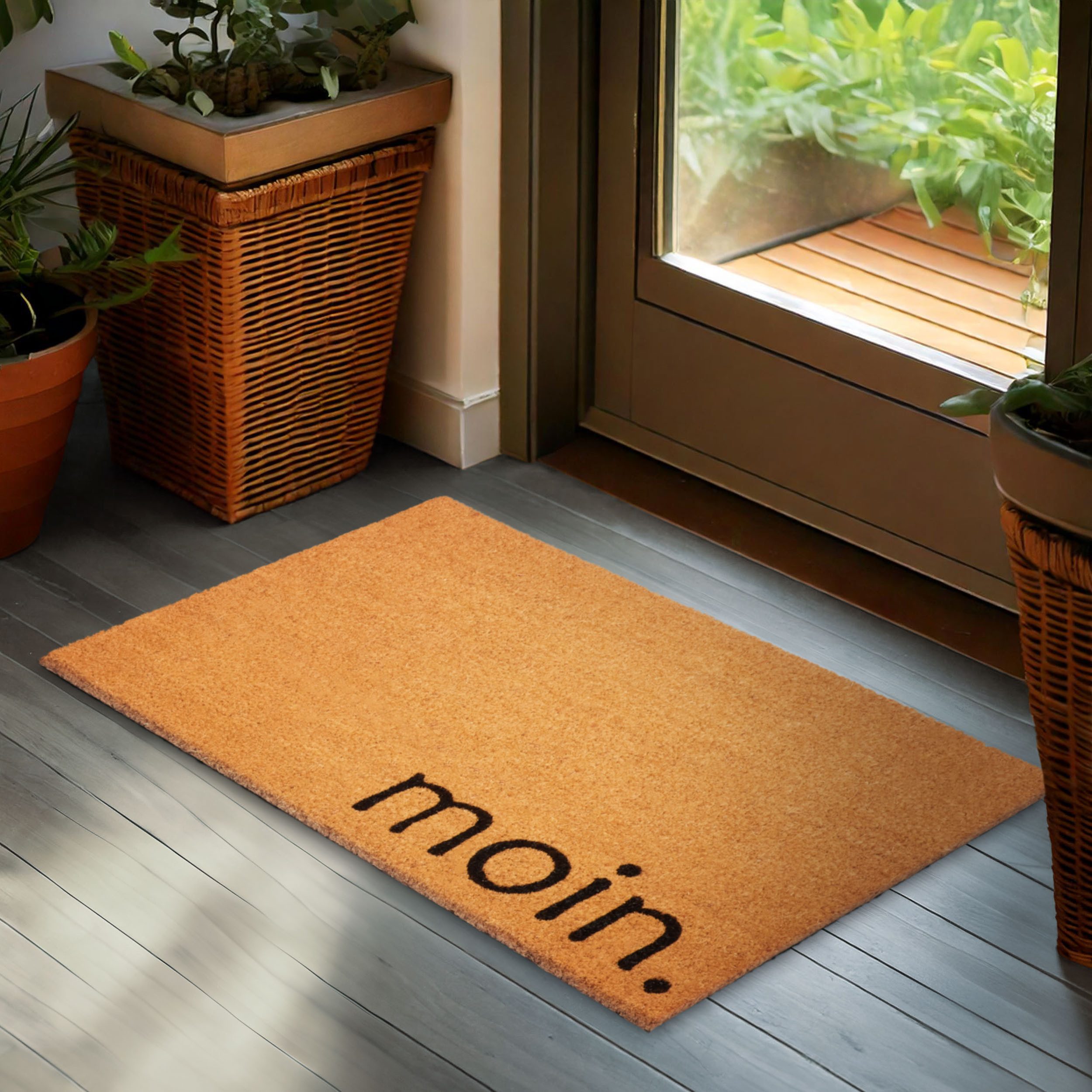 BRUBAKER Fußmatte Moin - 45 x 75 cm Schmutzfangmatte aus Kokos - Wetterfest günstig online kaufen