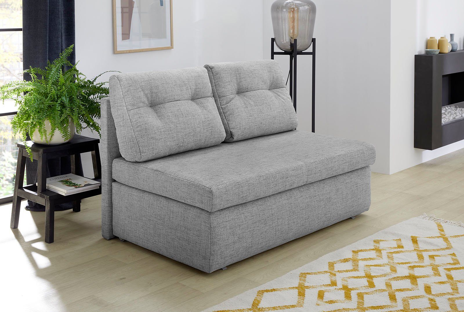 Jockenhöfer Gruppe Schlafsofa Torben, B: 130 cm, Liegefl. 126x191 cm, mit Schlaffunktion, Bettkasten & Rückenkissen