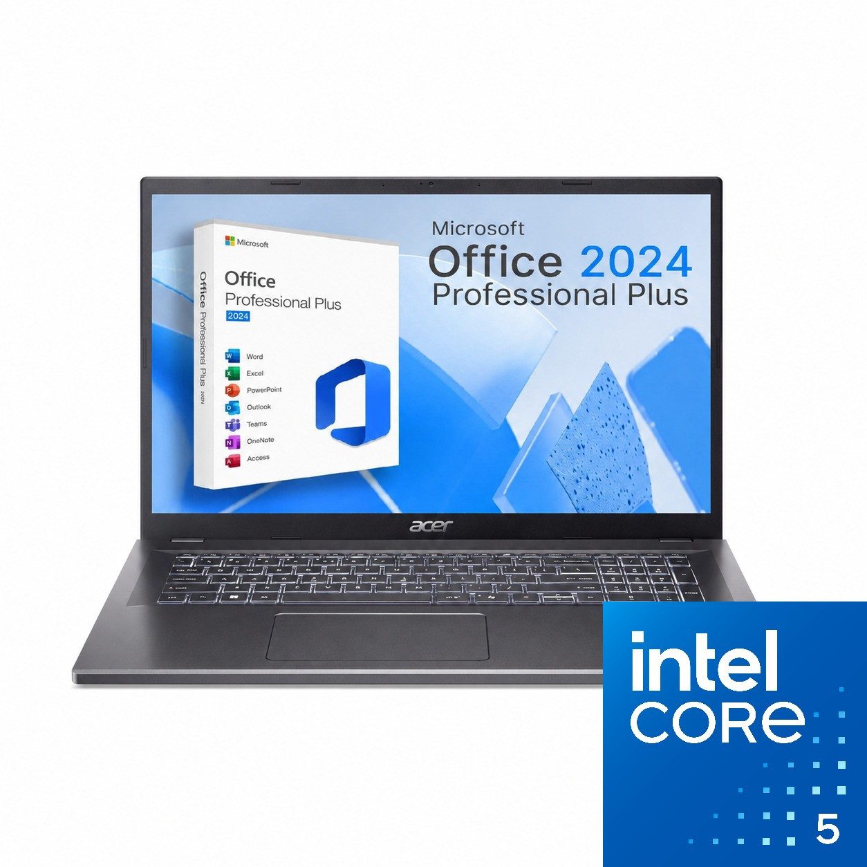 Acer Aspire A17 Notebook (43,9 cm/17,3 Zoll, Intel Core i5 120U, Intel Graphics, 16 GB, 500 GB SSD)