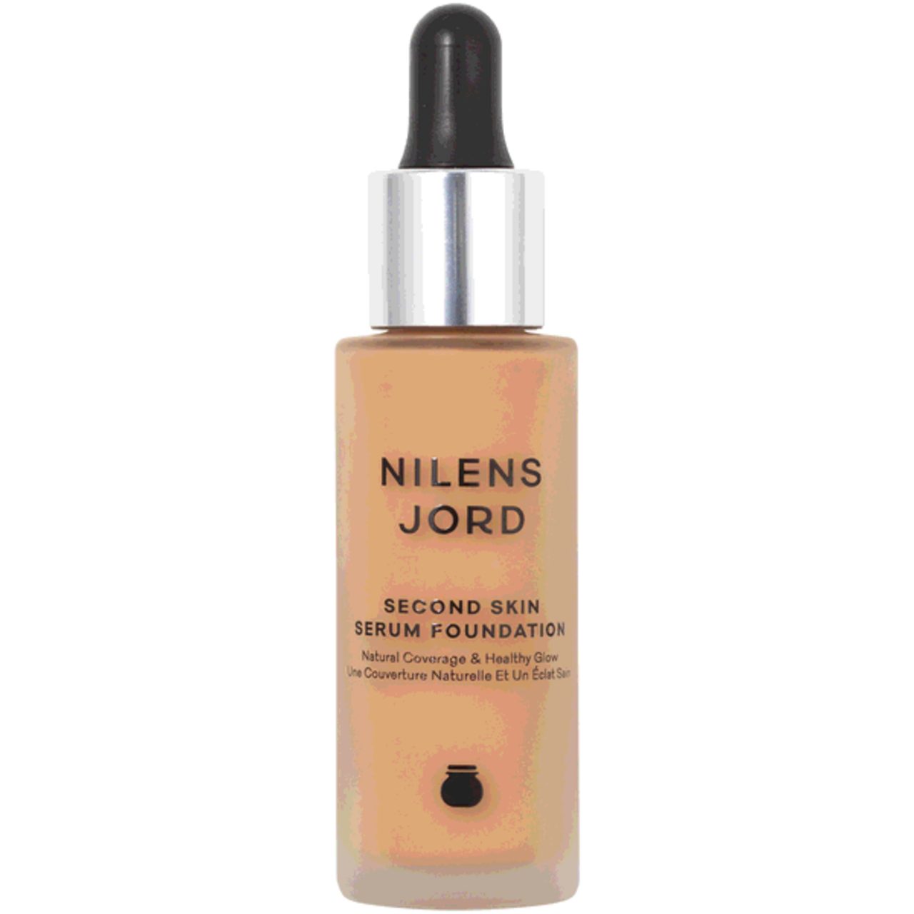 Nilens Jord Foundation Second Skin Serum Foundation, Deckt Hautunregelmäßigkeiten und Rötungen ab.