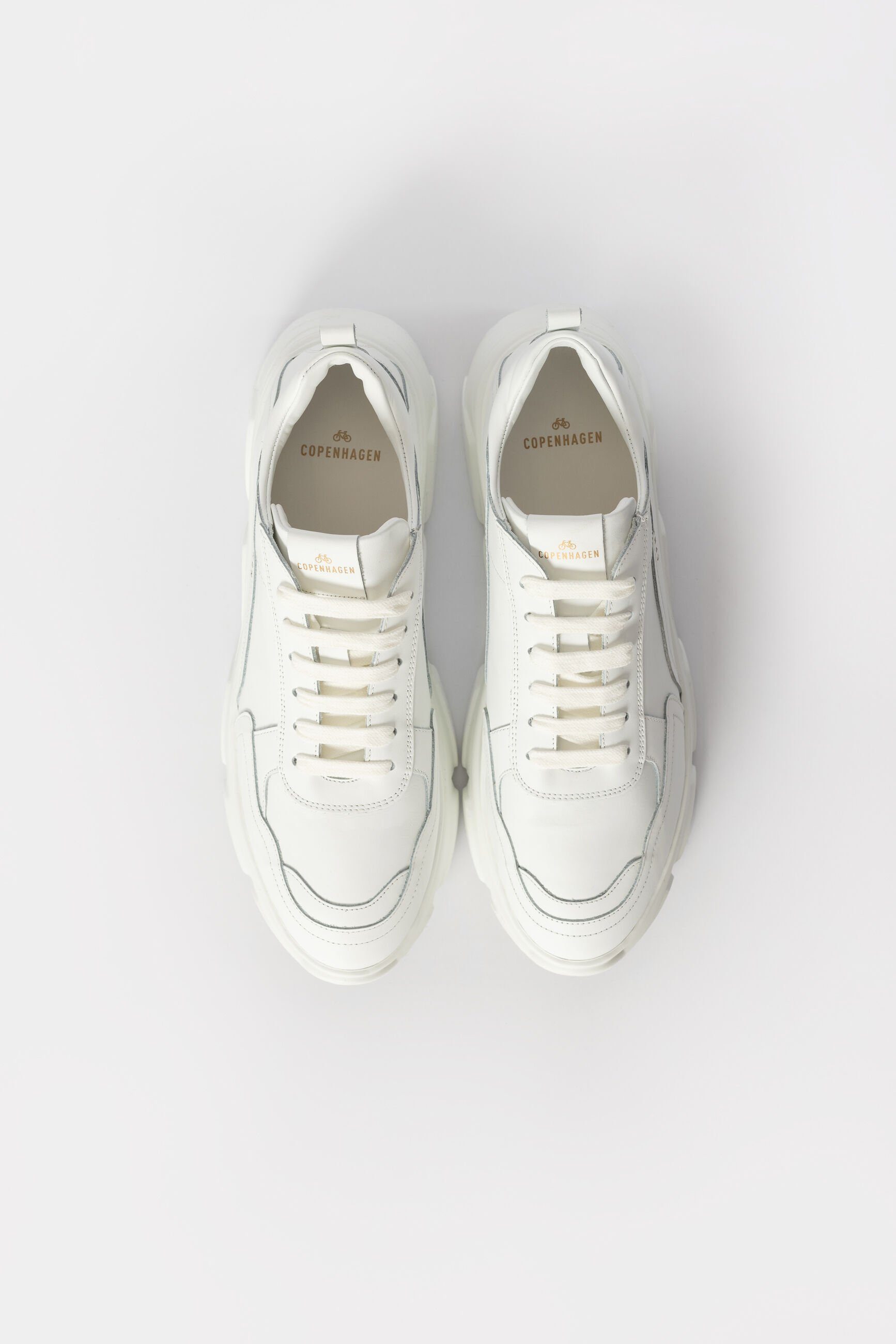 CPH40 Weiß Copenhagen Sneaker (2-tlg) Kontrastabnähern mit