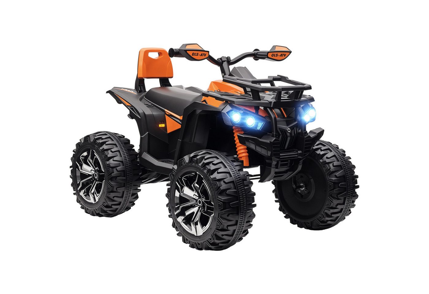 HOMCOM Elektro-Kinderquad Kinder Quad, Vorwärts-Rückwärtsfunktion, 2 Motor, Kinderfahrzeug, Belastbarkeit 30 kg, (1-tlg), für Kinder 3-5 Jahre, Orange