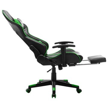 furnicato Gaming-Stuhl mit Fußstütze Schwarz und Grün Kunstleder (1 St)