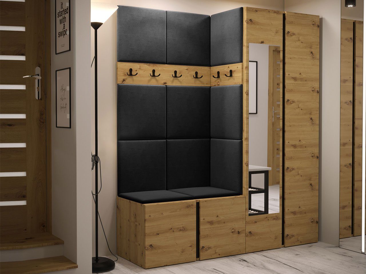 MIRJAN24 Garderoben-Set Orion XII, (Komplett-Set, Schrank, Schrank mit Spie günstig online kaufen