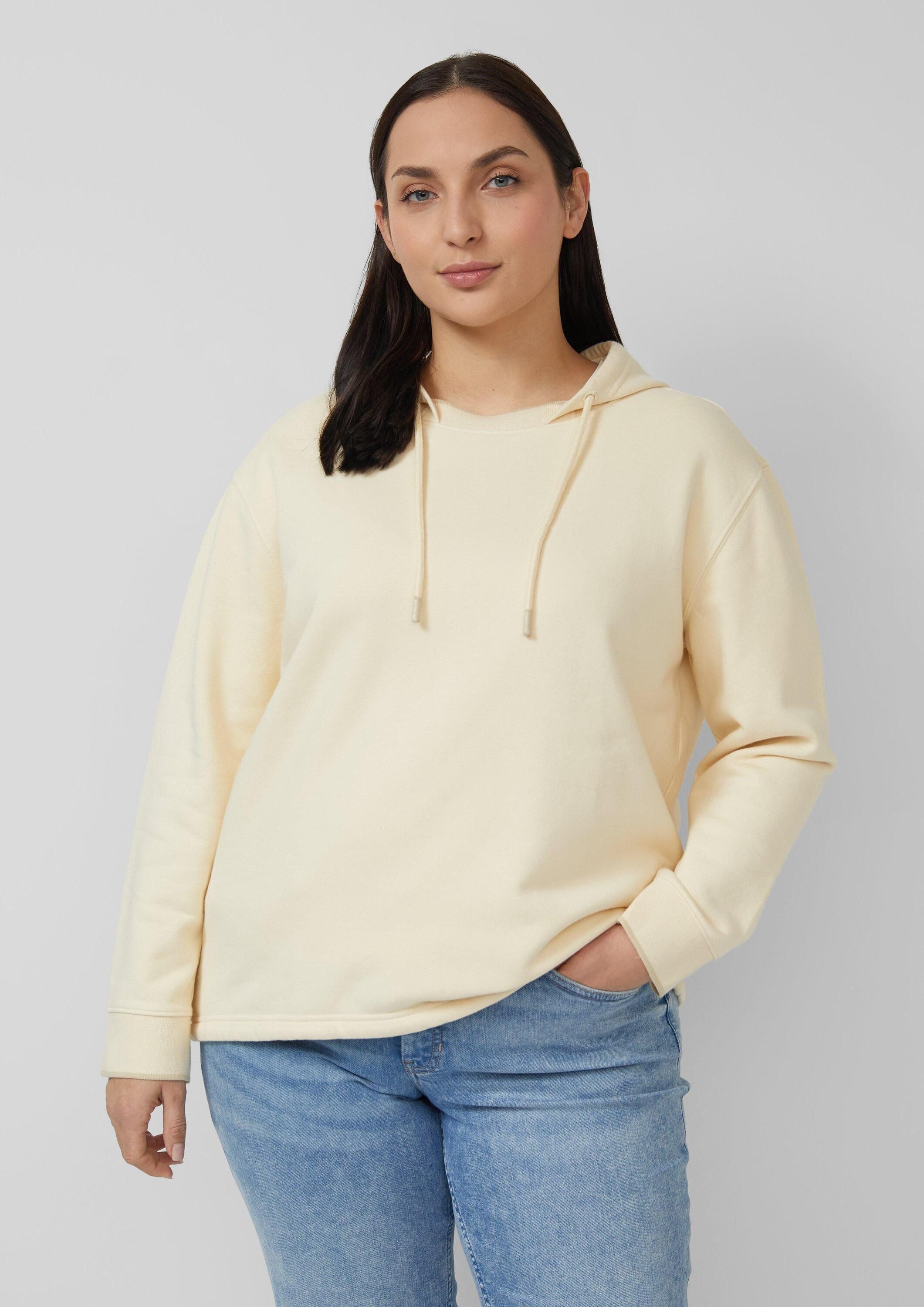 s.Oliver Sweatshirt Sweatshirt Hoodie mit Schlitz im Rückteil