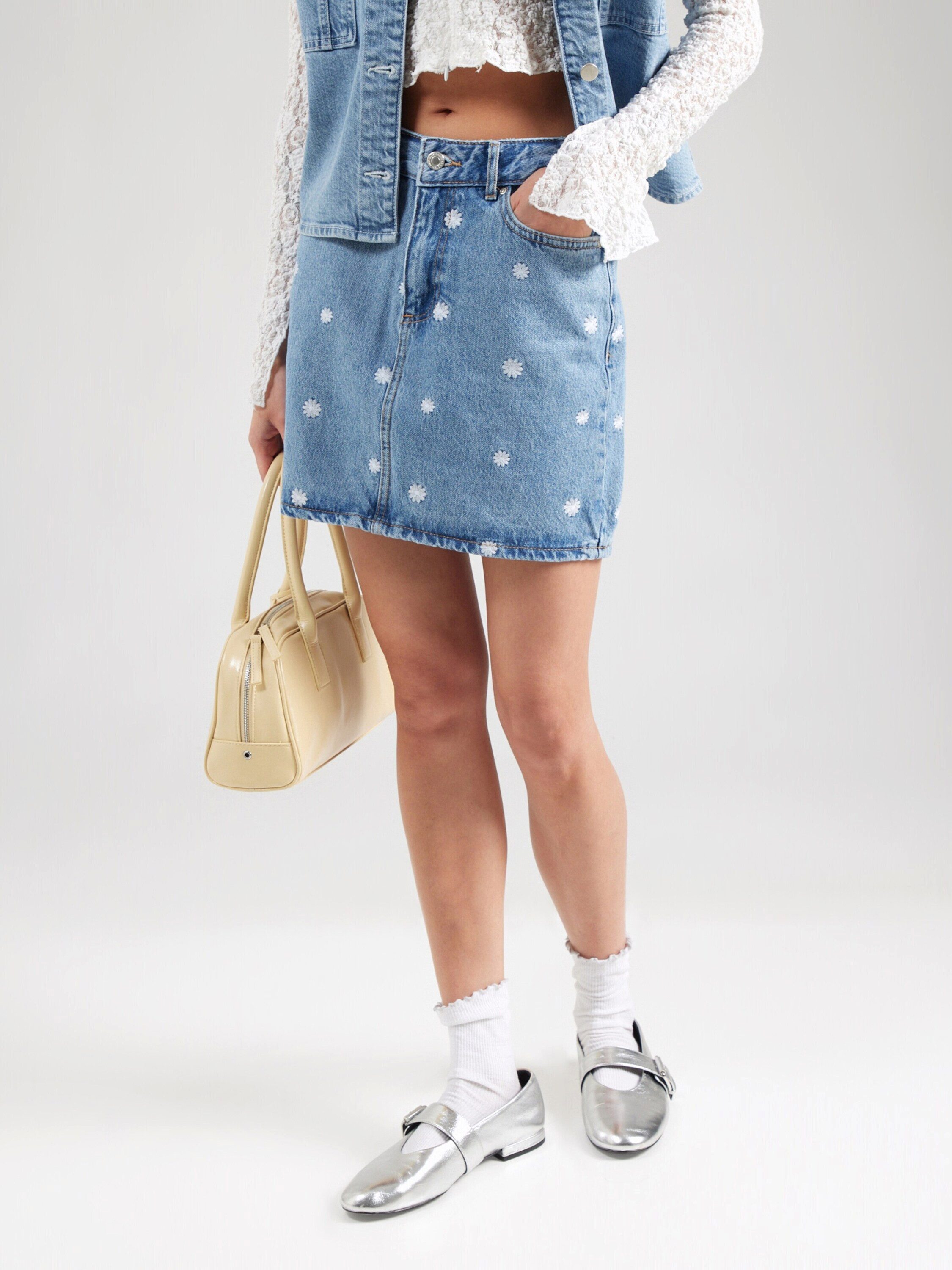 ONLY Jeansrock ONLSTELLA (1-tlg) Stickerei