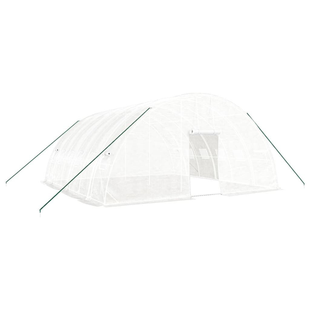 furnicato Gewächshaus mit Stahlrahmen Weiß 36 m² 6x6x2,85 m weiß | Rabatt: 23%