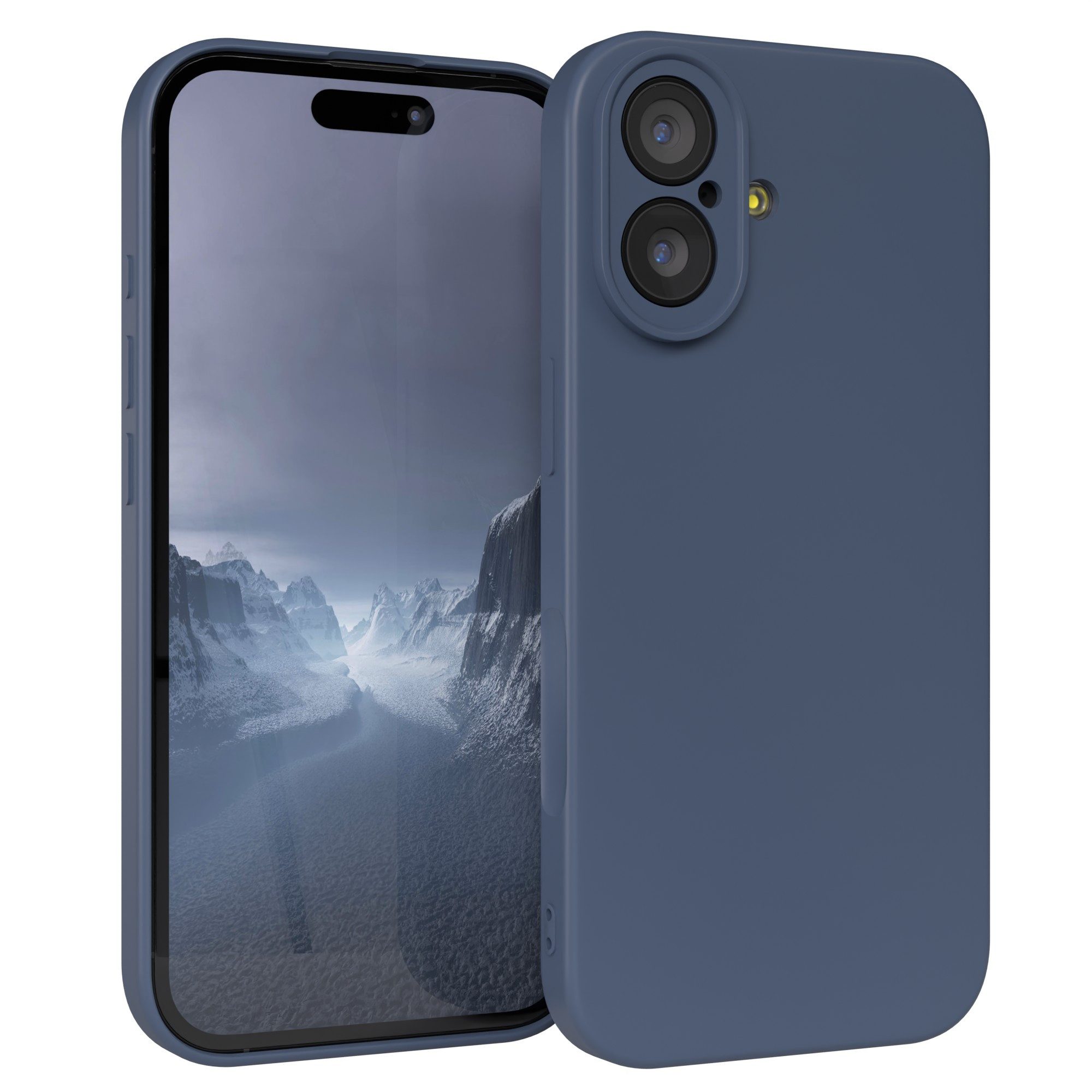 EAZY CASE Handyhülle für Apple iPhone 17 Hülle Silikon 6,3 Zoll, Handy Softcase mattierte Silikonhülle Back Cover Soft Blau / Petrol