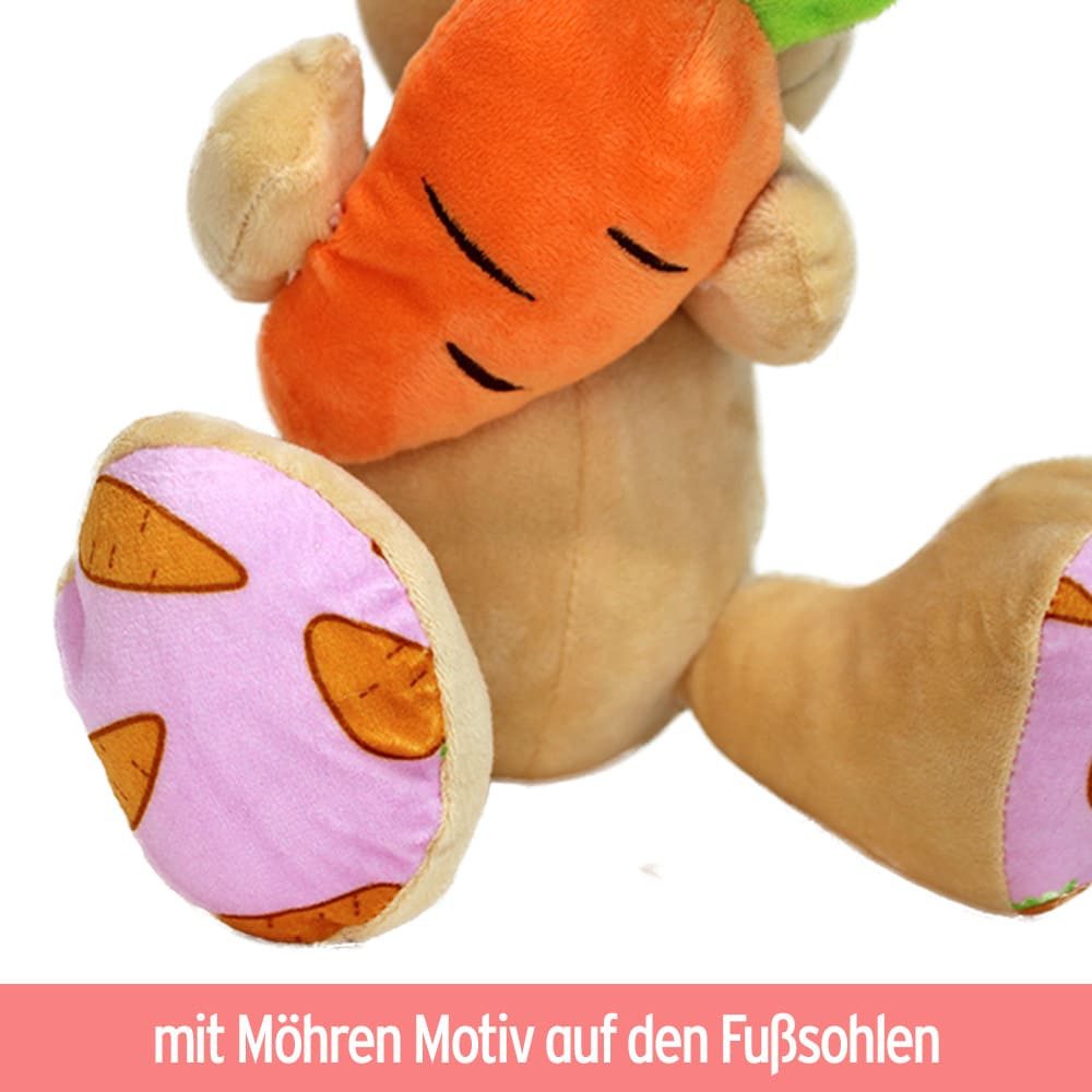 Rasehorn Kuscheltier Kuscheltier Hase mit Möhre - 2fach sortiert - ca. 33 cm (1-St)