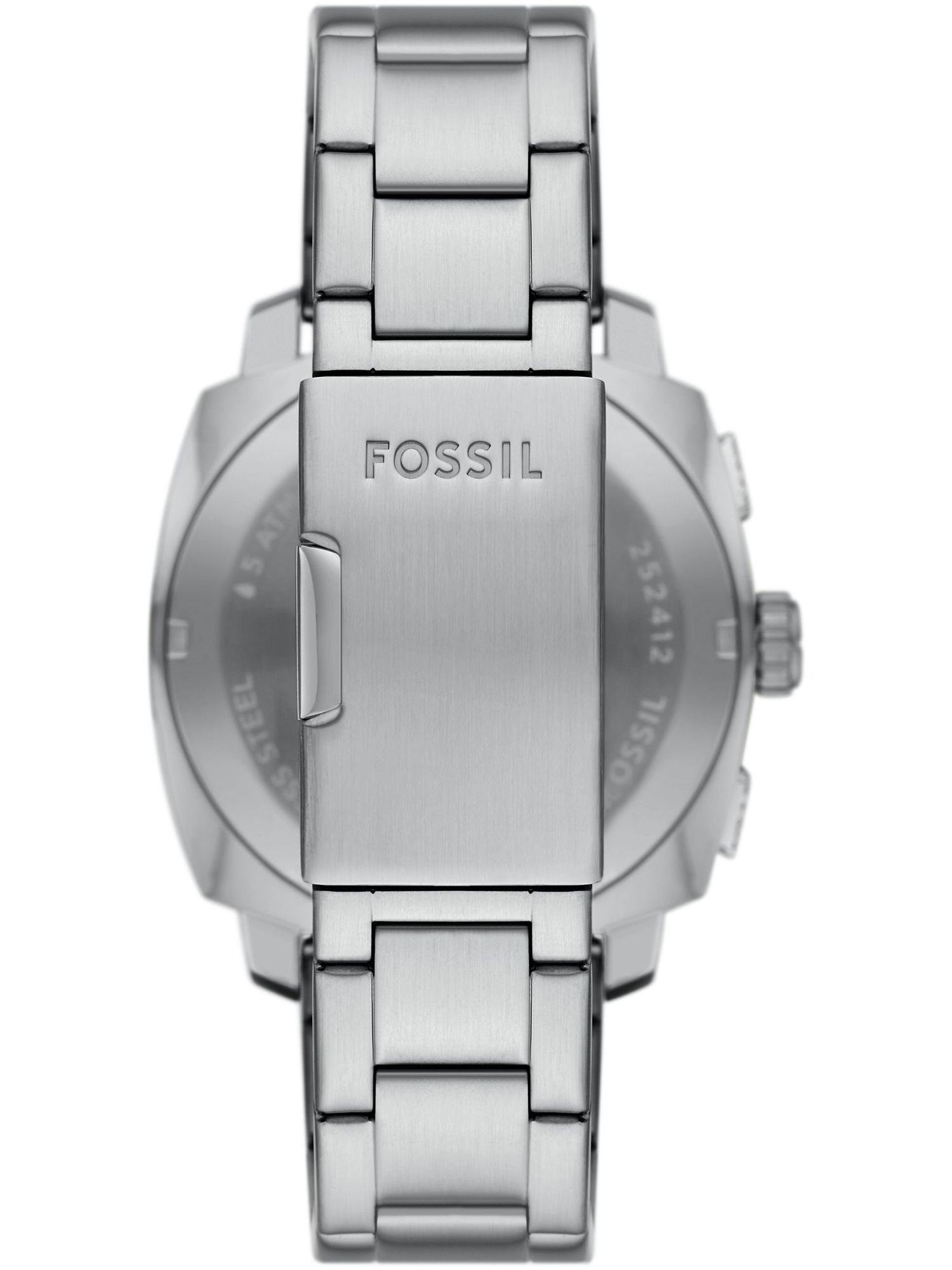 Fossil Quarzuhr FS6095 FS6095, Fossil FS6095 MACHINE Uhr Herrenuhr Edelstahl silber