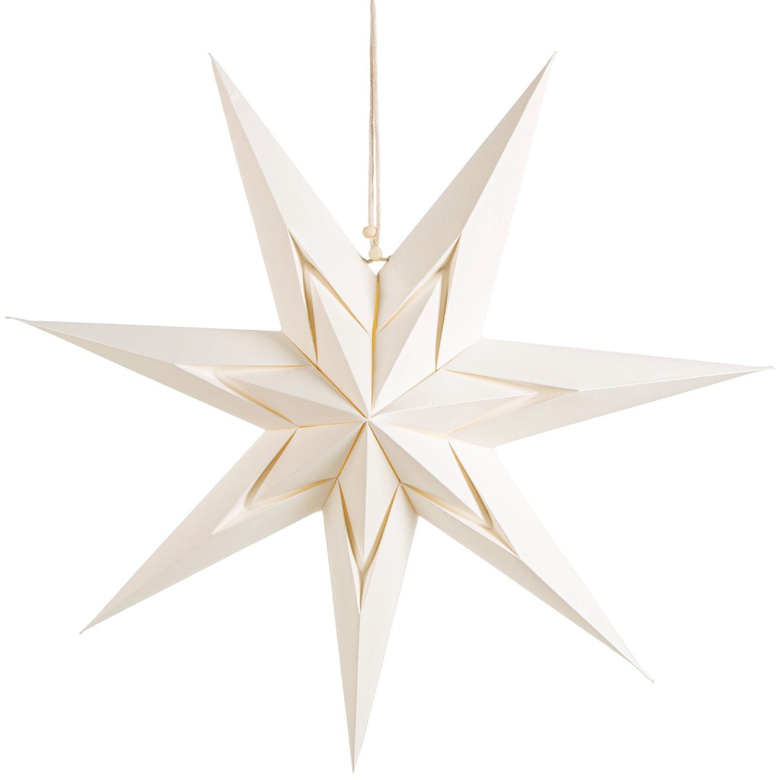 Logbuch-Verlag Dekofigur Großer Papierstern weiß creme XXL 45 cm Fensterdek günstig online kaufen