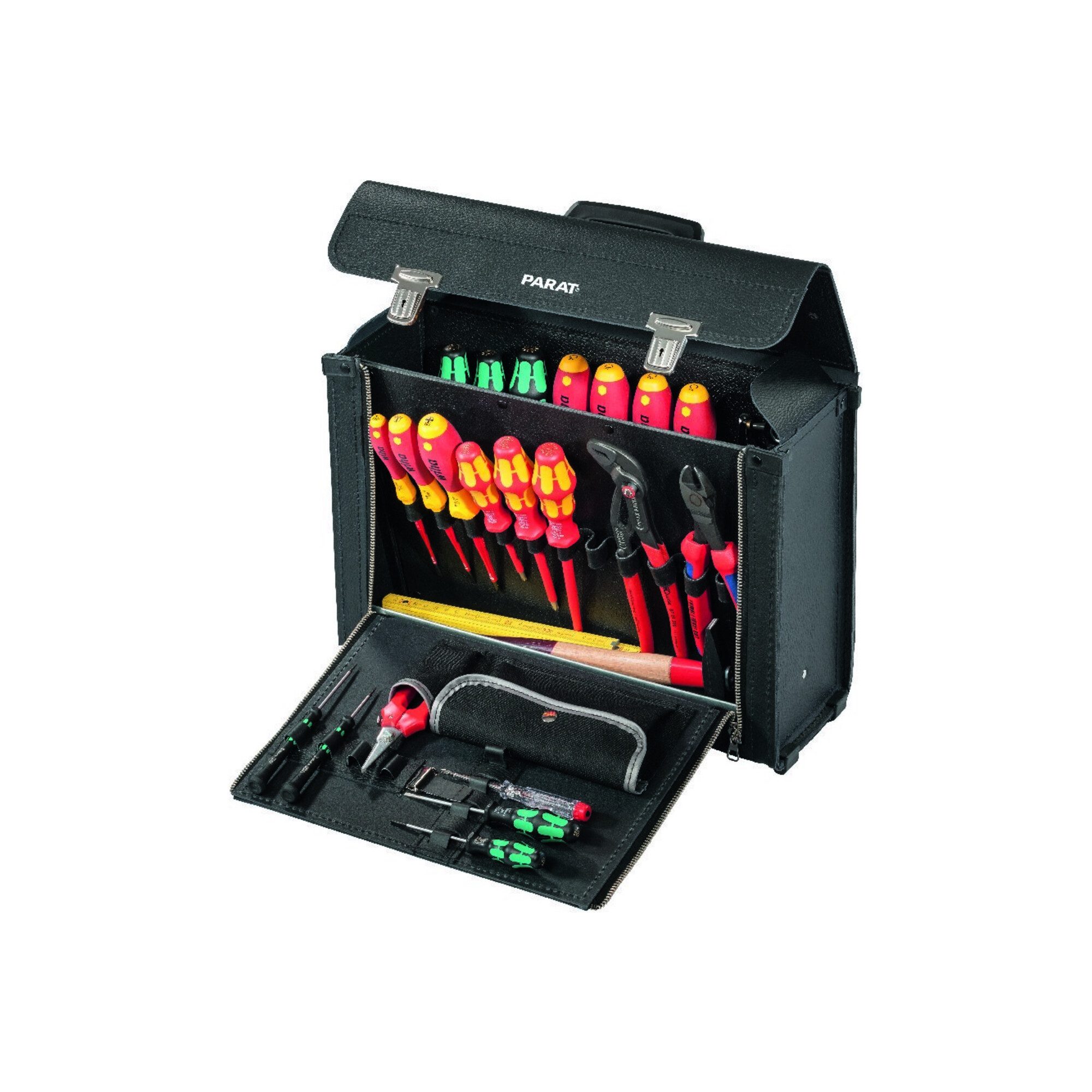Parat Werkzeugtasche Parat Leder-Montagetasche Mit Mittelwand, 400 mmx140 mmx280 mm