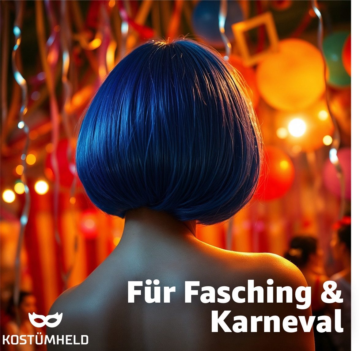 TK Gruppe Kostüm Bob Perücke – Klassische Kurzhaarperücke für Fasching & Karneval
