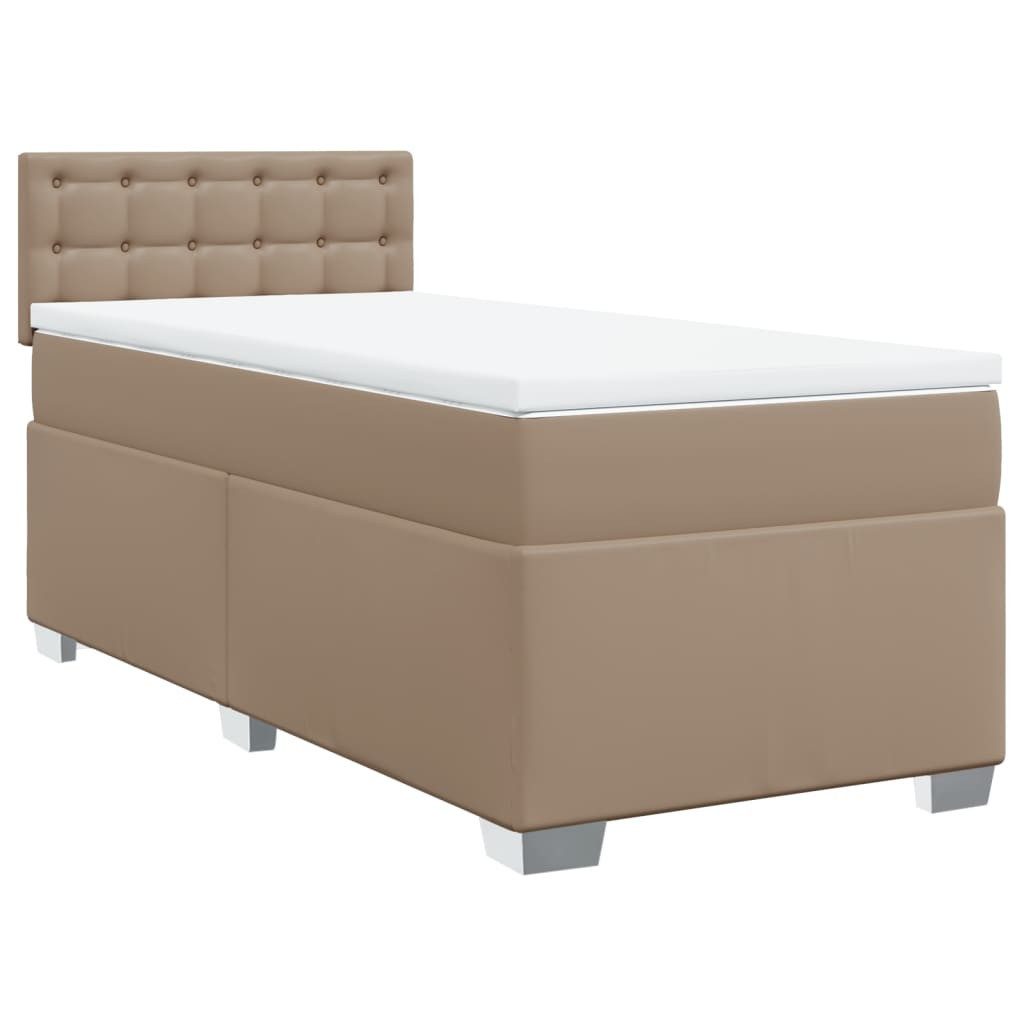 vidaXL Bett Boxspringbett mit Matratze Cappuccino-Braun günstig online kaufen
