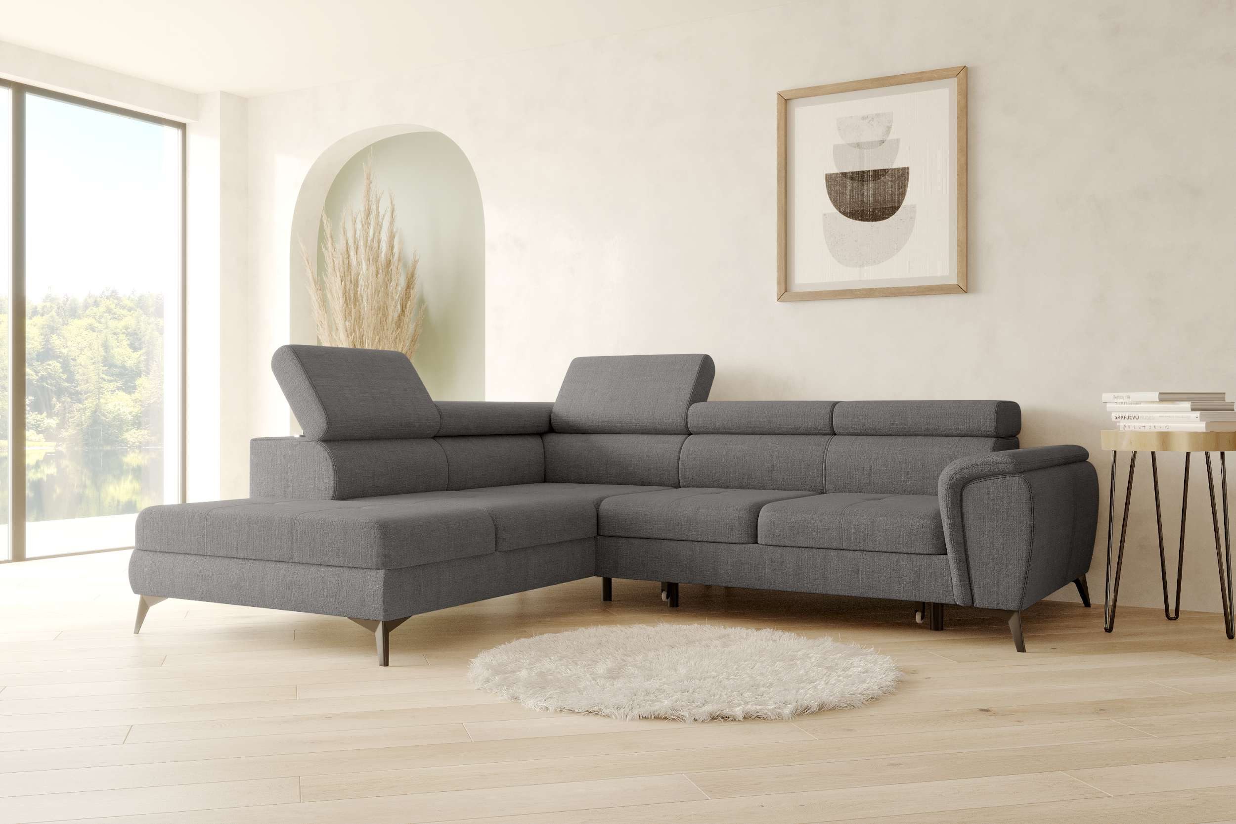 99rooms Ecksofa Parma, Sofa, L-Form, Rundumbezug aus weichem Velours VOGUE