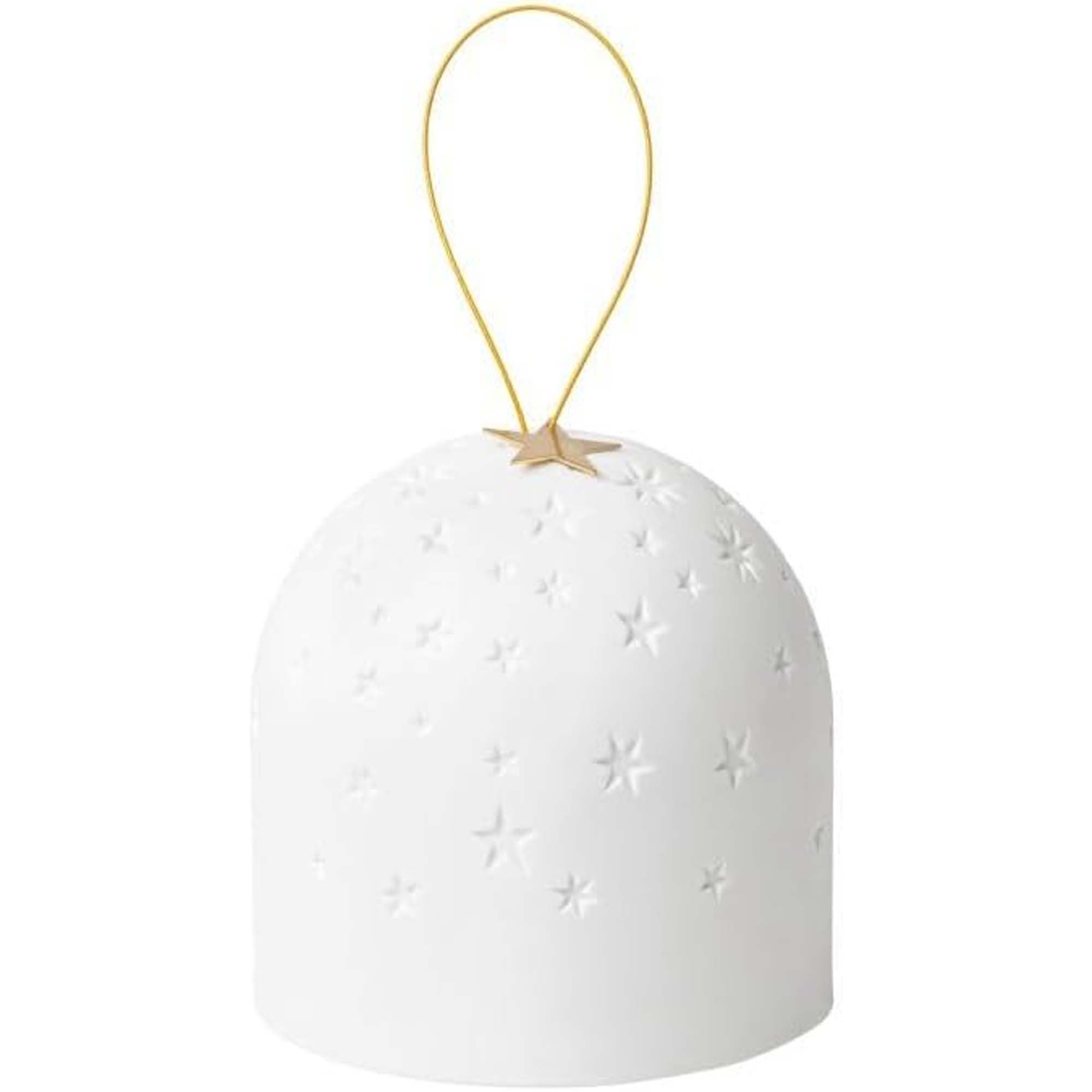 Räder Design Windlicht Räder LED Porzellanlampe Porzellan Sternchen 10x10 cm weiß 92256 mit