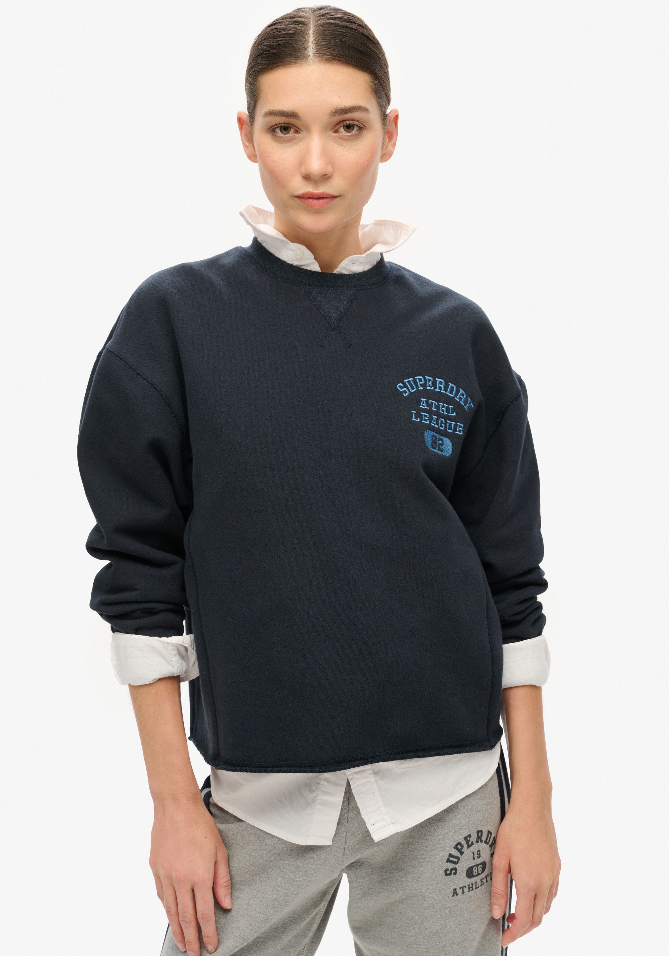 Sweatshirt ATHLETIC LOOSE CROP CREW