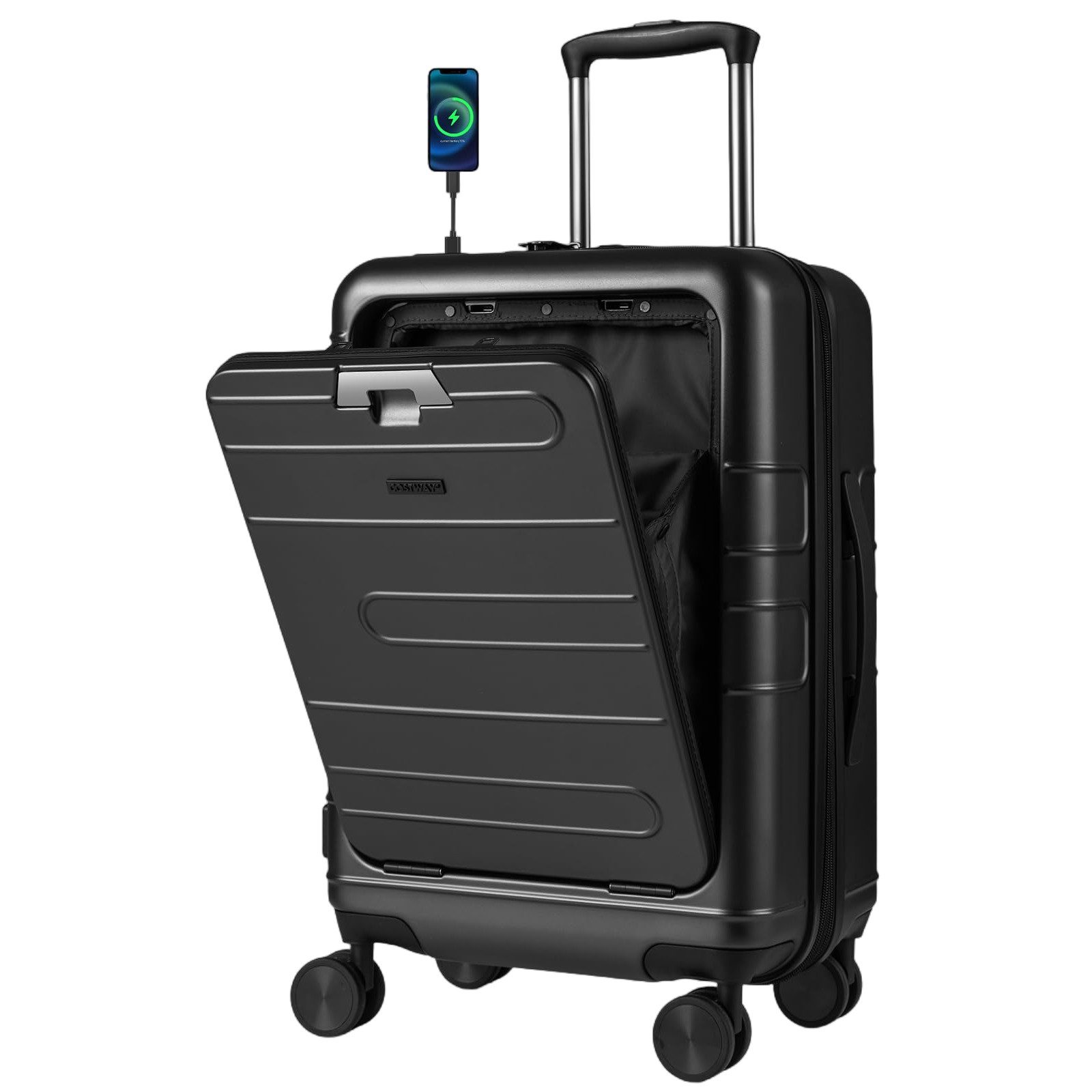 COSTWAY Hartschalen-Trolley 40L, 4 Rollen, mit günstig online kaufen