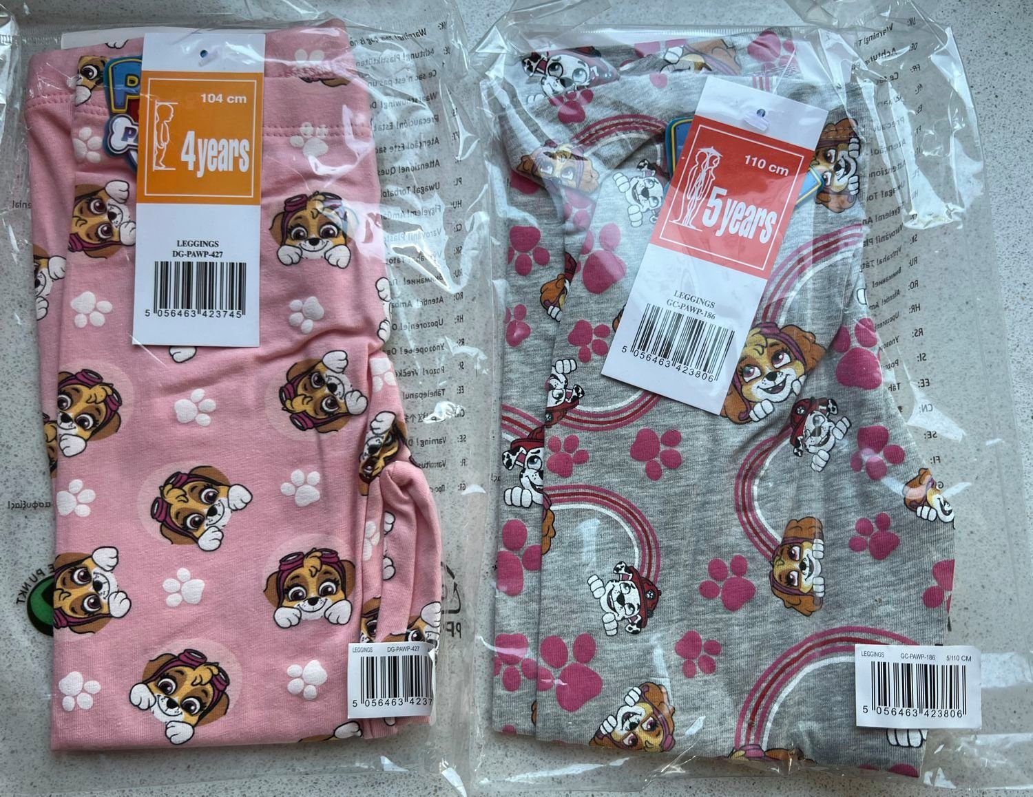 Stück 2 116 PAW 110 128 Mädchen 104 Paw Patrol Leggings Hosen 98 2x Leggings PATROL