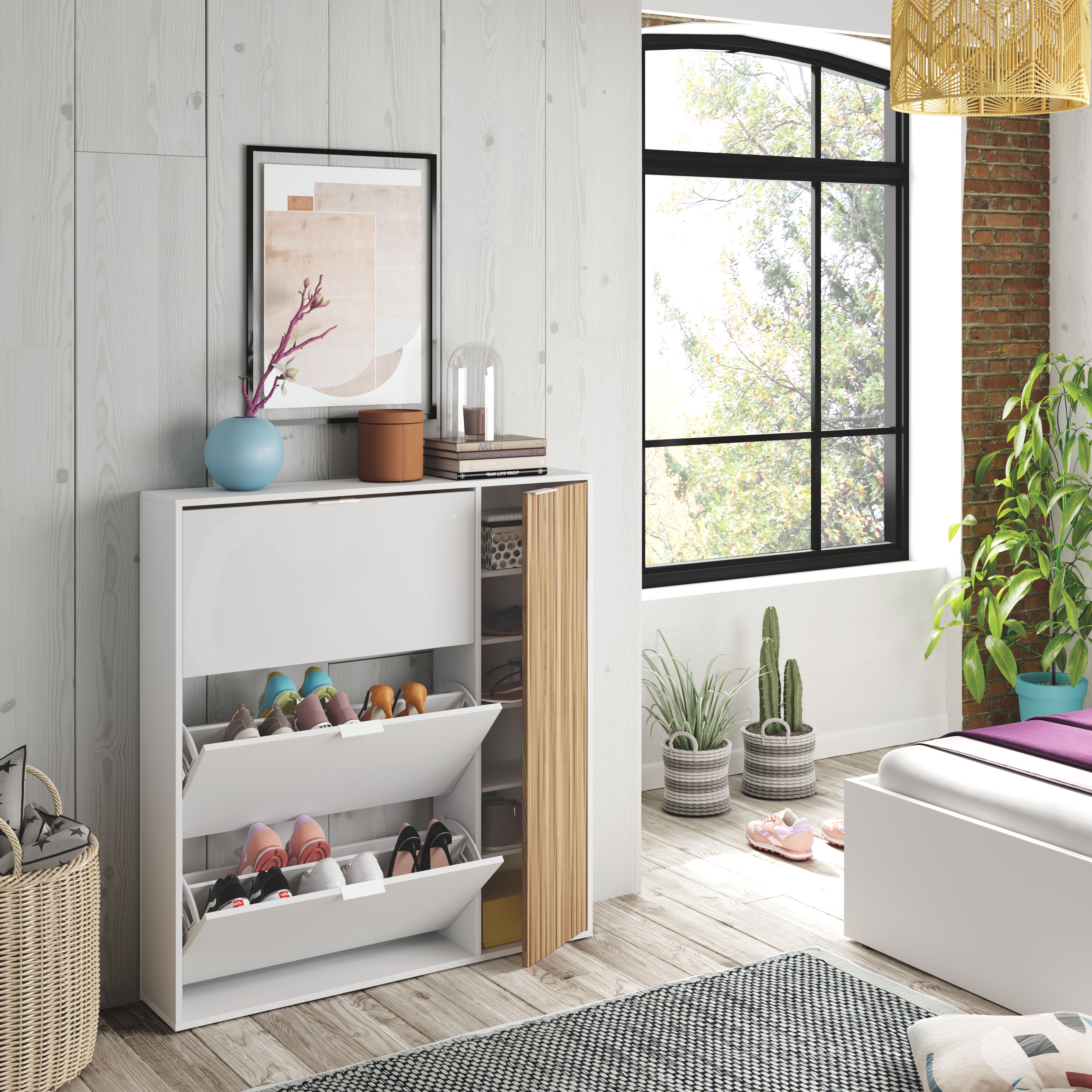 habeig Schuhschrank Schuhregal mit 3 Klappen günstig online kaufen