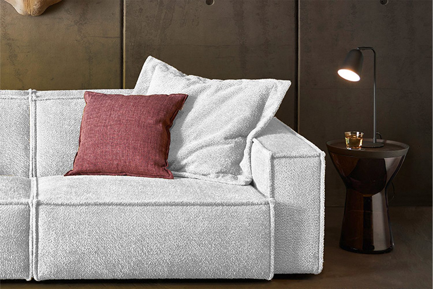 KAWOLA Sofa SAMU, Webstoff 2-Sitzer od. 3-Sitzer versch. Farben