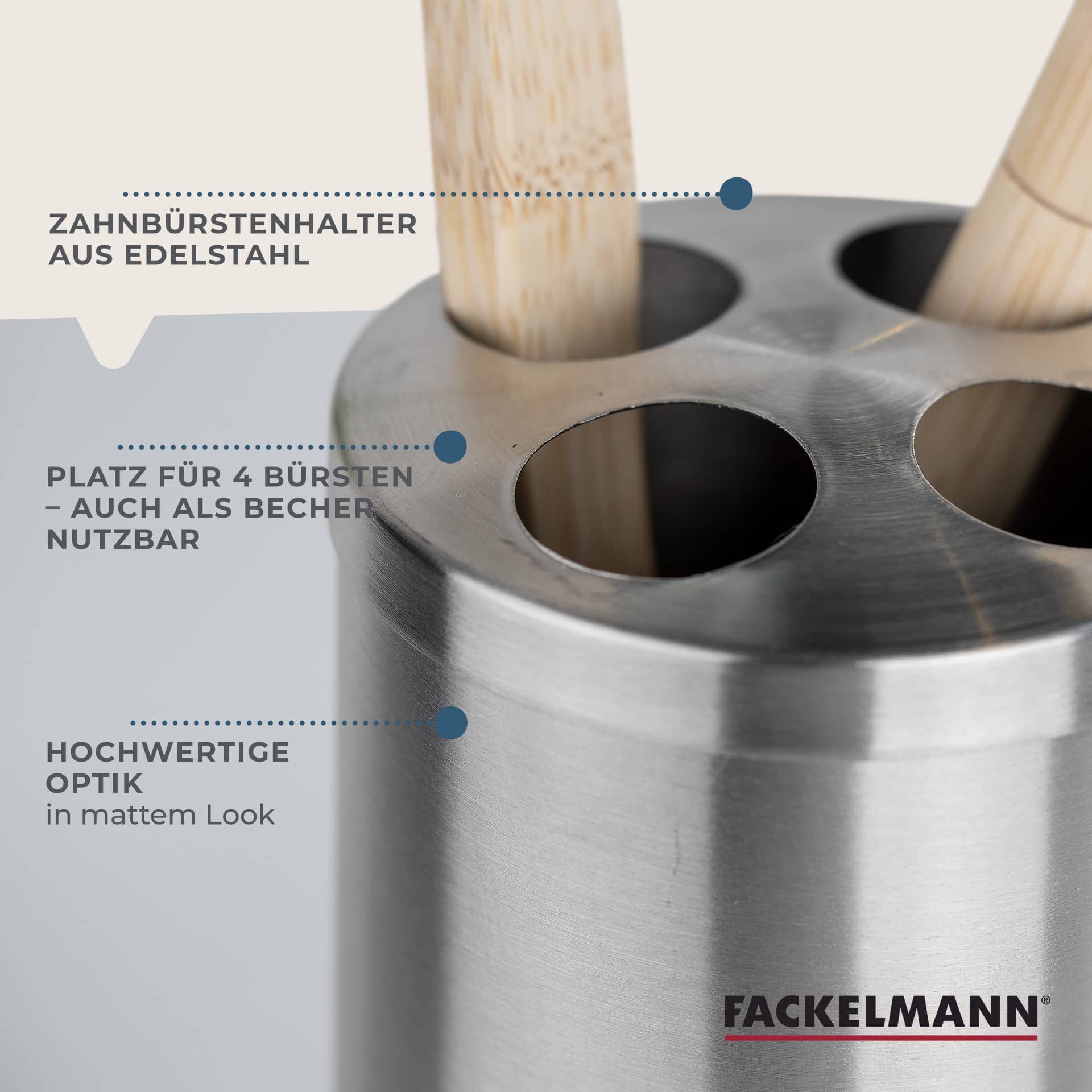 FACKELMANN Zahnbürstenhalter Zahnbürstenhalter