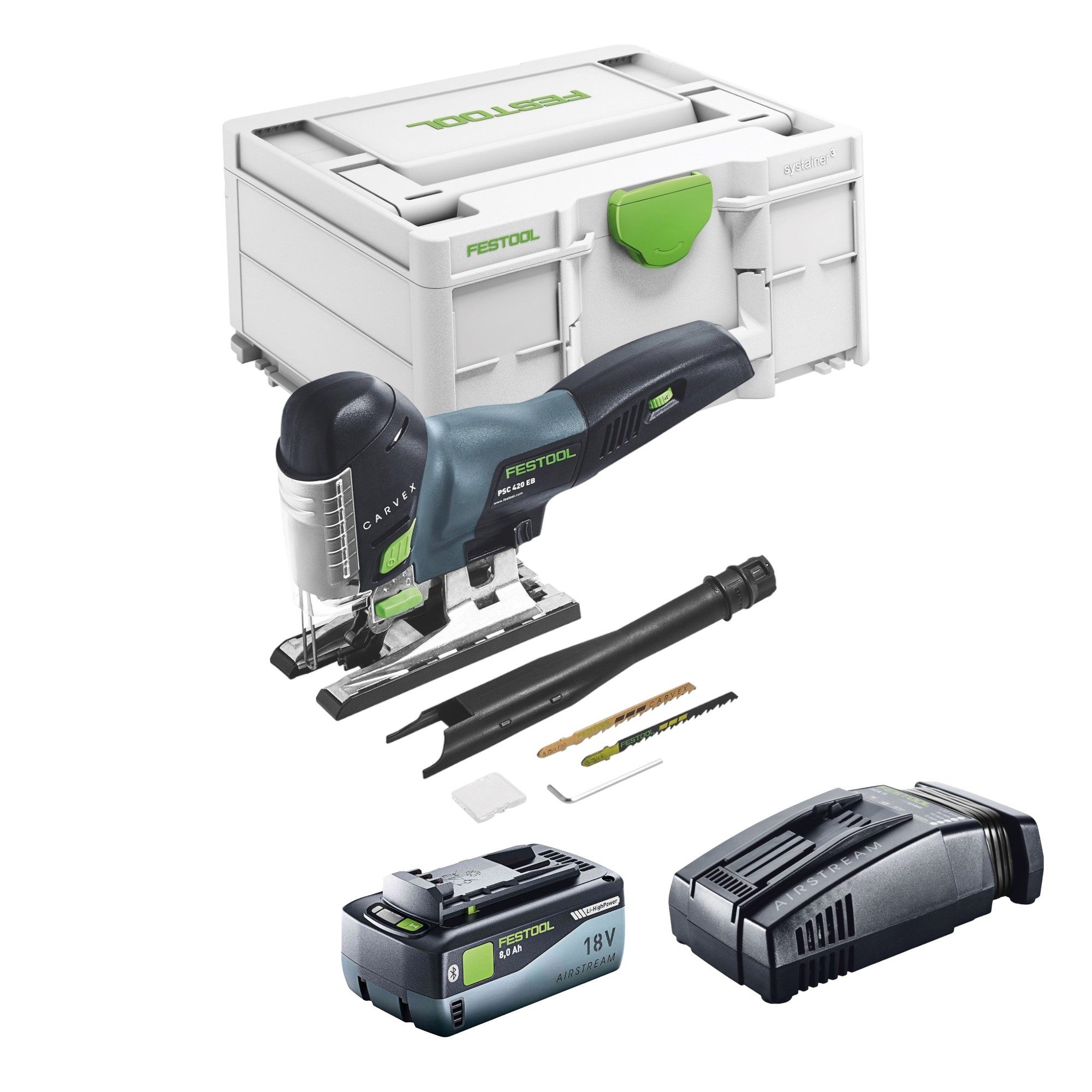 FESTOOL Akku-Stichsäge CARVEX PSC 420 EB-Basic Akku Pendelstichsäge 18 V 120 mm Brushless