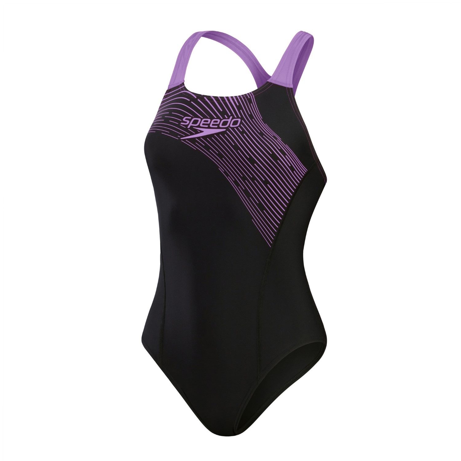 Speedo Badeanzug Medley Logo für Damen einteiler schnelltrocknend und chlorbeständig