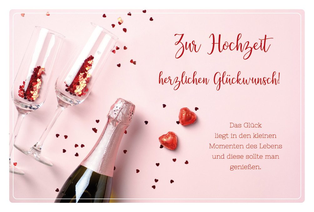 Grußkarten Hochzeit - Unverpackt – plastikfreie Verpackung - Glückwunschkarte
