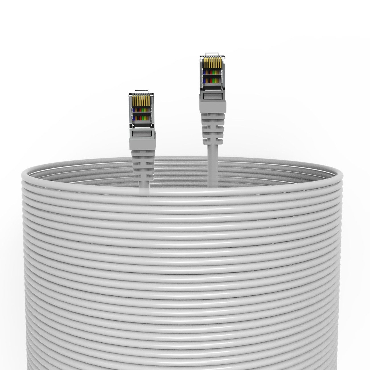 INCA ICAT7-100AG Netzwerkkabel, RJ45, RJ45, Cat7 10 Gbit/s, LSZH, 100 m Länge