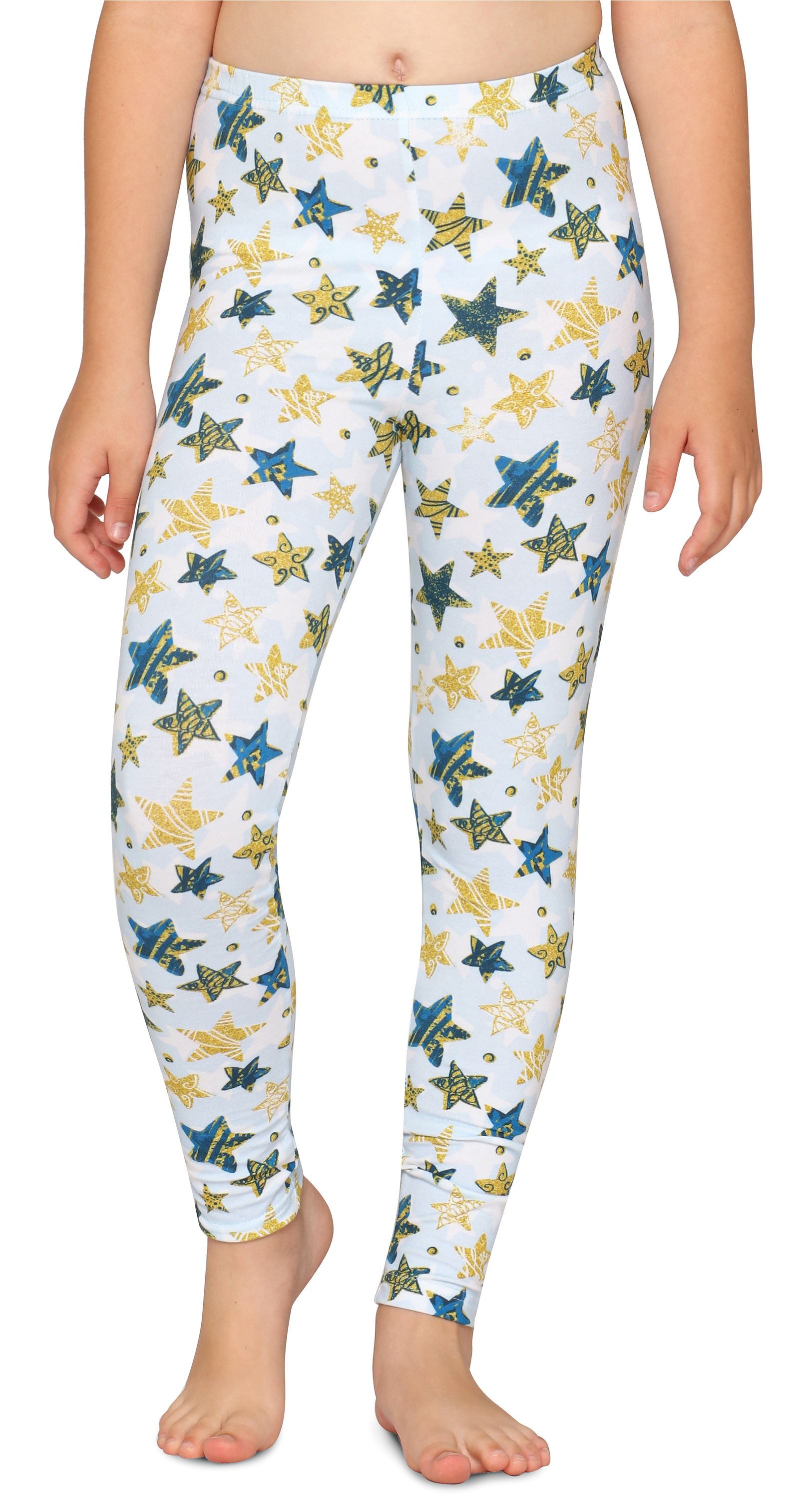 Weiß/Blau Gold Sterne