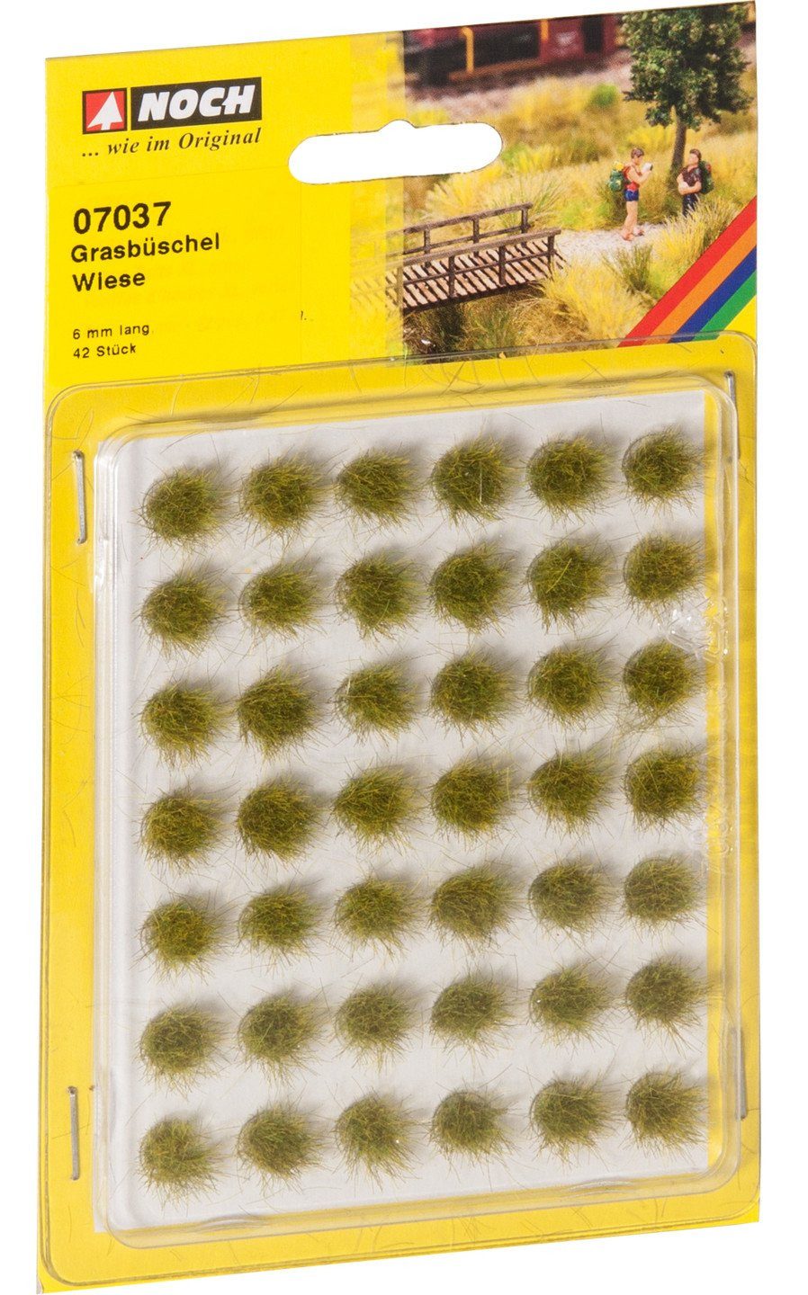 Modelleisenbahn-Streumaterial Grasbüschel Mini-Set „Wiese“, mit grüner Gras-Deko