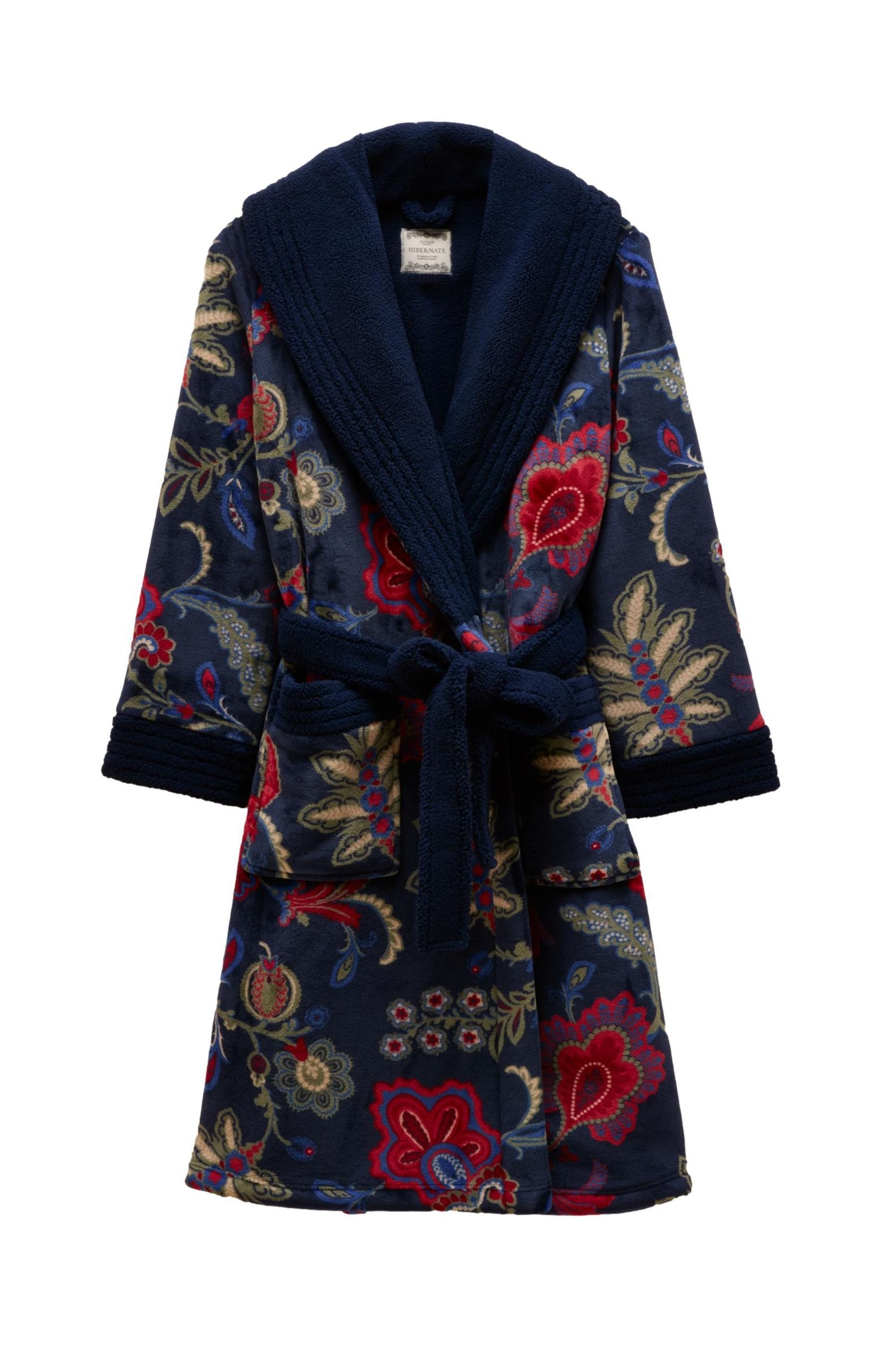 Tom Joule Damenbademantel Joules flauschiger Fleece-Morgenmantel, Polyester