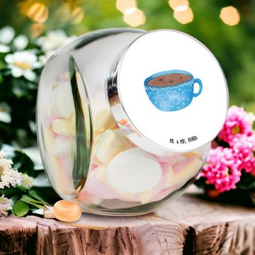 Mr. & Mrs. Panda Vorratsglas L 870ml Kaffee Tasse - Weiß - Geschenk, Liebe, Tiermotive, Teedose, A, Premium Glas, (1-tlg), Vielseitig einsetzbar