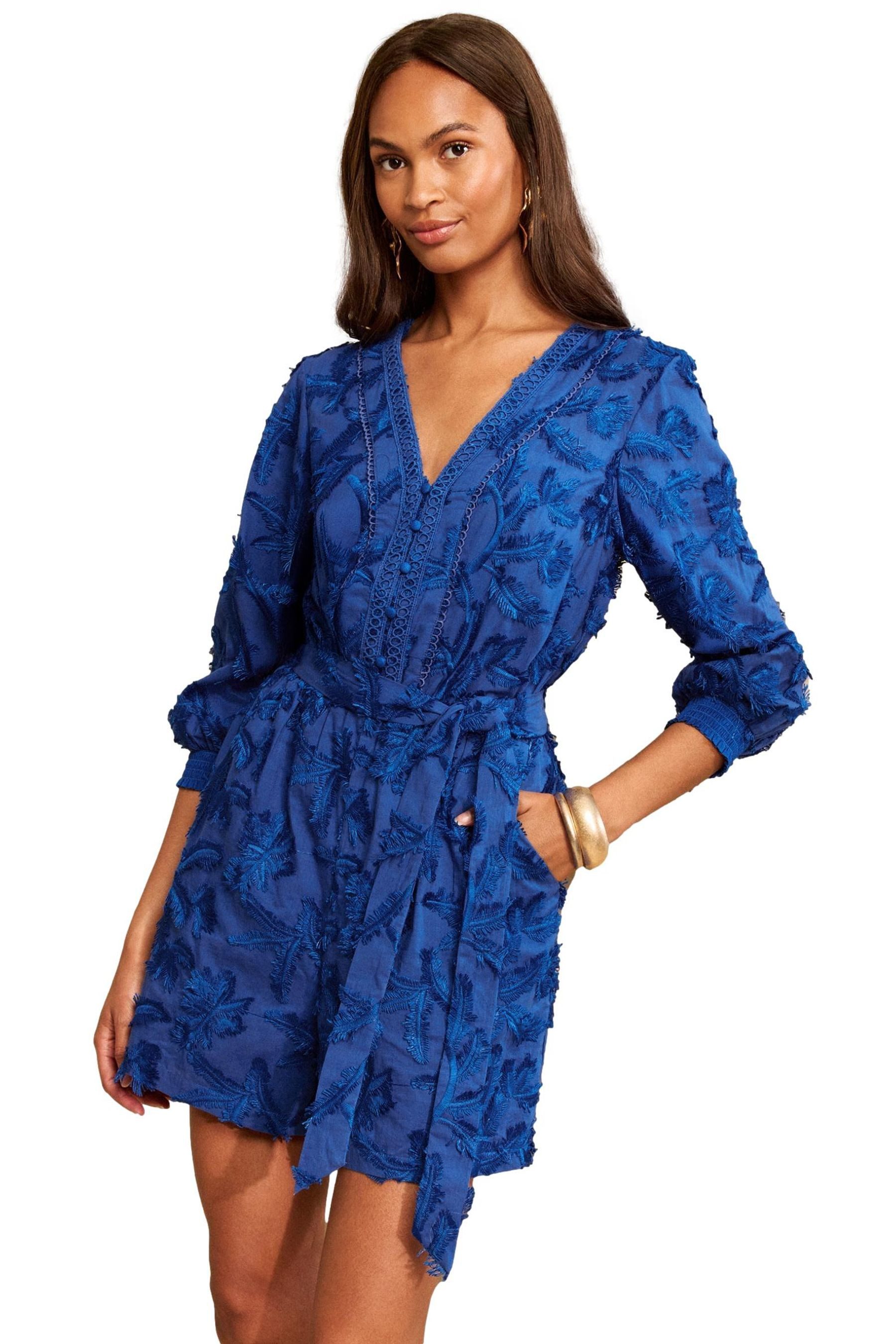 Love & Roses Playsuit Love & Roses Playsuit mit Palmen-Muster, Regular (1-tlg)