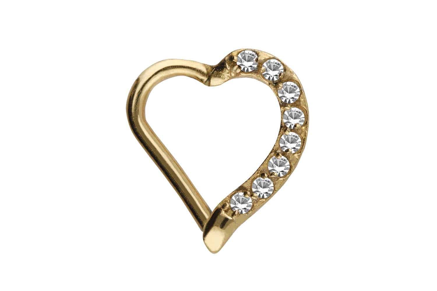 PIERCINGLINE Piercing-Set Chirurgenstahl Clicker HERZ + günstig online kaufen