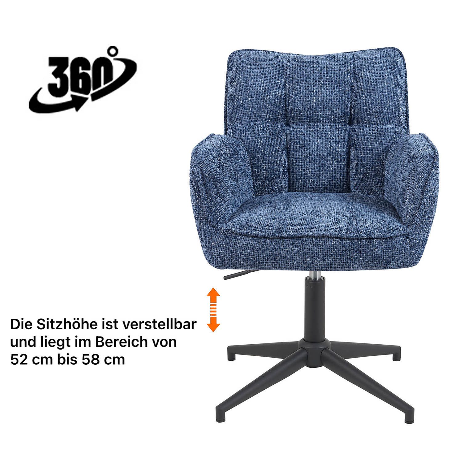 DUBI Möbel Polsterstuhl Mika-Daan 2er-Set, Federkern, günstig online kaufen