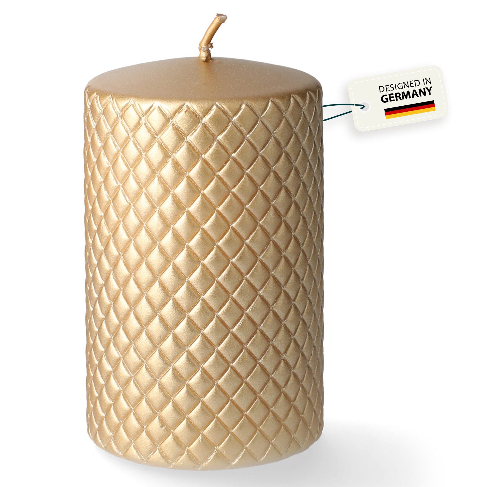 coco+cozy Stumpenkerze Barcelona ⌀7cm, facettenreiche Kerze, 65 h Brenndauer