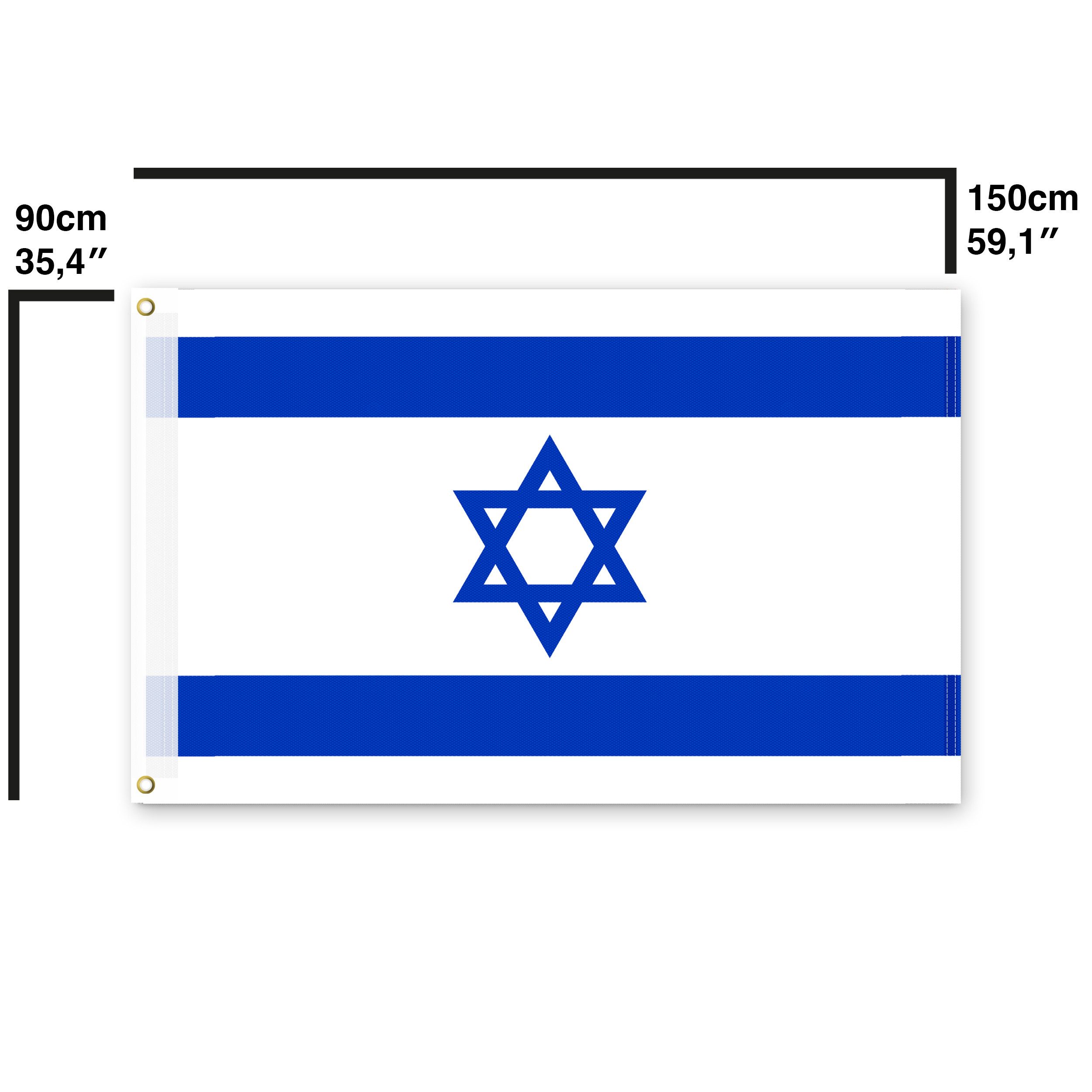 Blümelhuber Flagge Flagge Israel 150cm x 90cm (1-St)