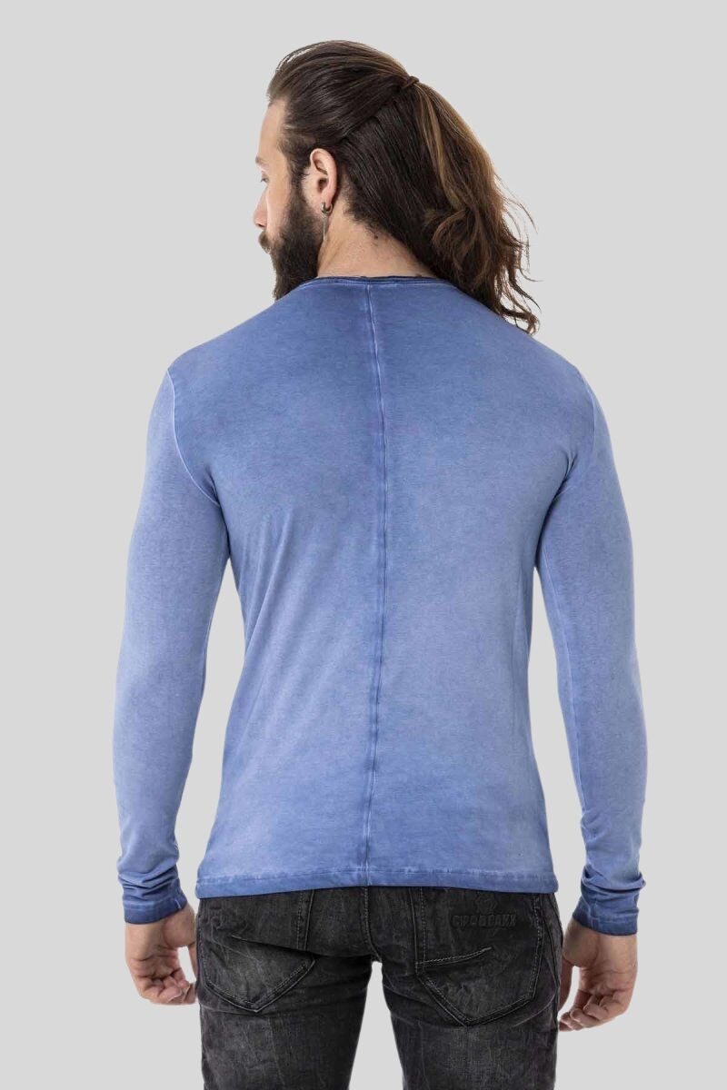 Cipo & Baxx T-Shirt Sweatshirts mit Knopfleiste am Ausschnitt günstig online kaufen