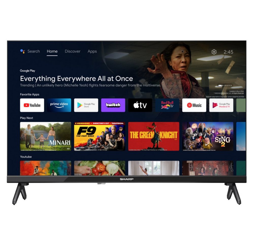 Sharp 1T-C24FHx LED-Fernseher (24 Zoll, Android TV) schwarz ! RABATT: 63.09% Sharp 1T-C24FHx LED-Fernseher (24 Zoll, Android TV) schwarz ! RABATT: 63.09%