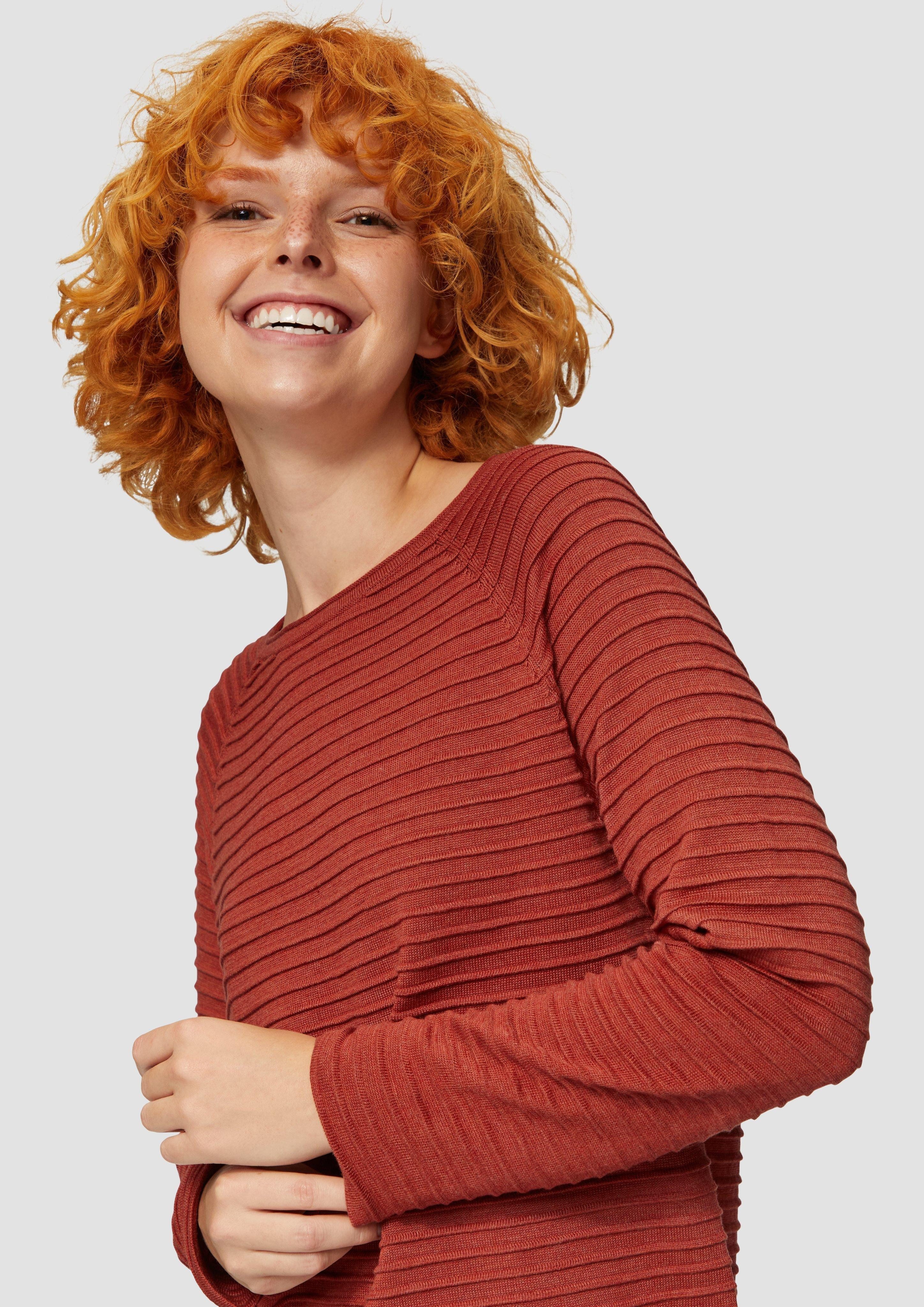 QS Strickpullover Pullover mit Strukturmuster aus günstig online kaufen