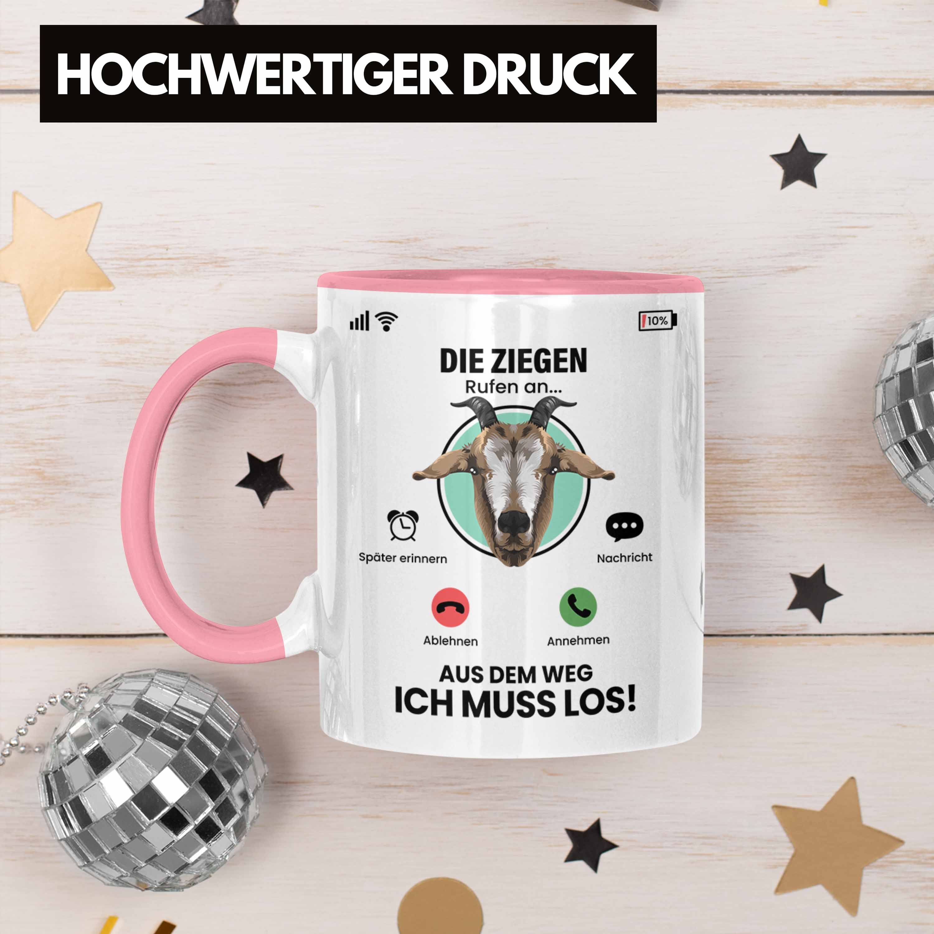 Trendation Tasse Züchter Die für Ziegen Tasse Geschenk Rufen An Rosa Geschen Besitzer Ziegen