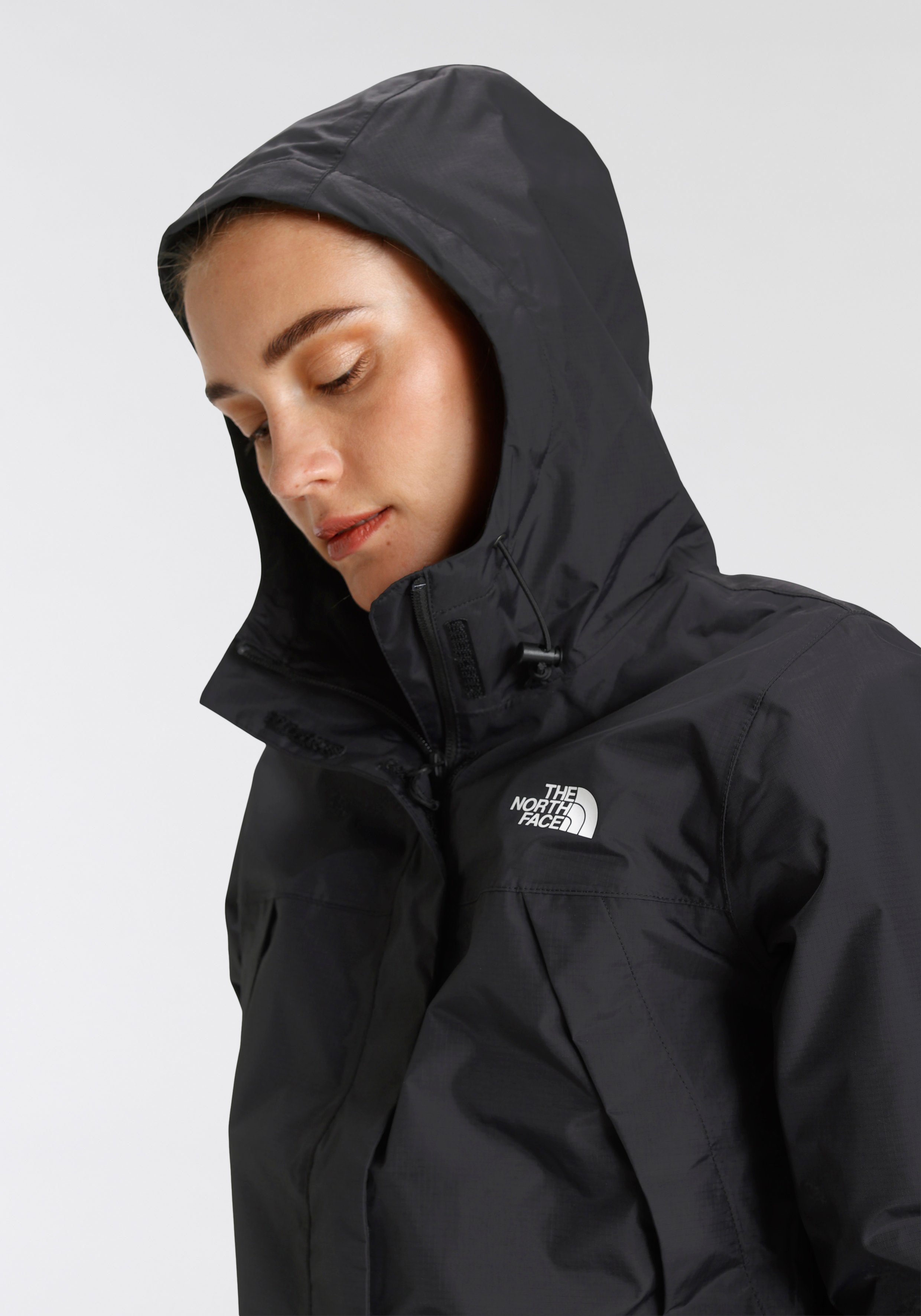 The North Face Funktionsjacke ANTORA und schwarz wasserdicht winddicht, atmungsaktiv